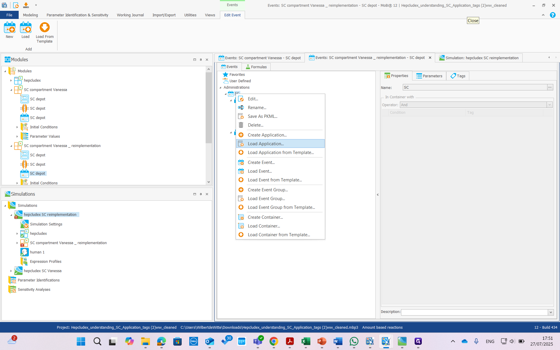Step #51: Click on "Load Application"