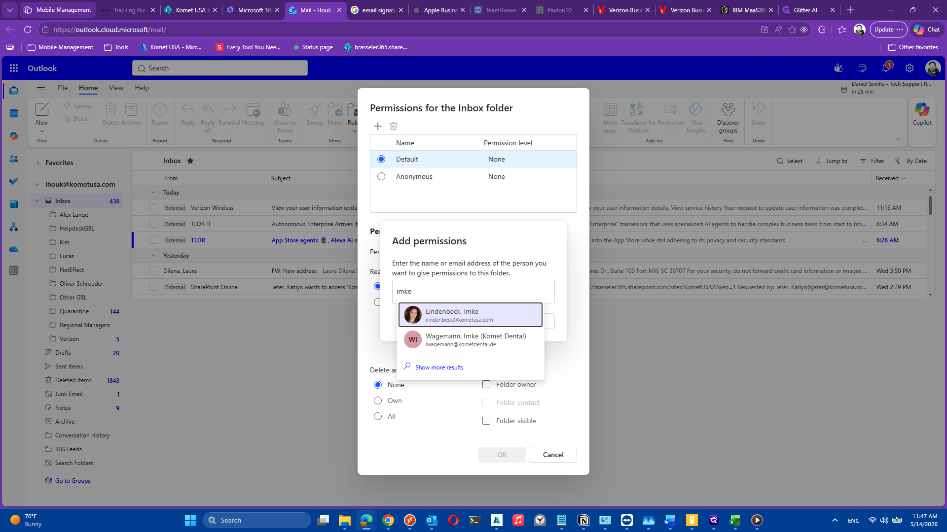 Step #5: Select the correct user from the dropdown suggestions.