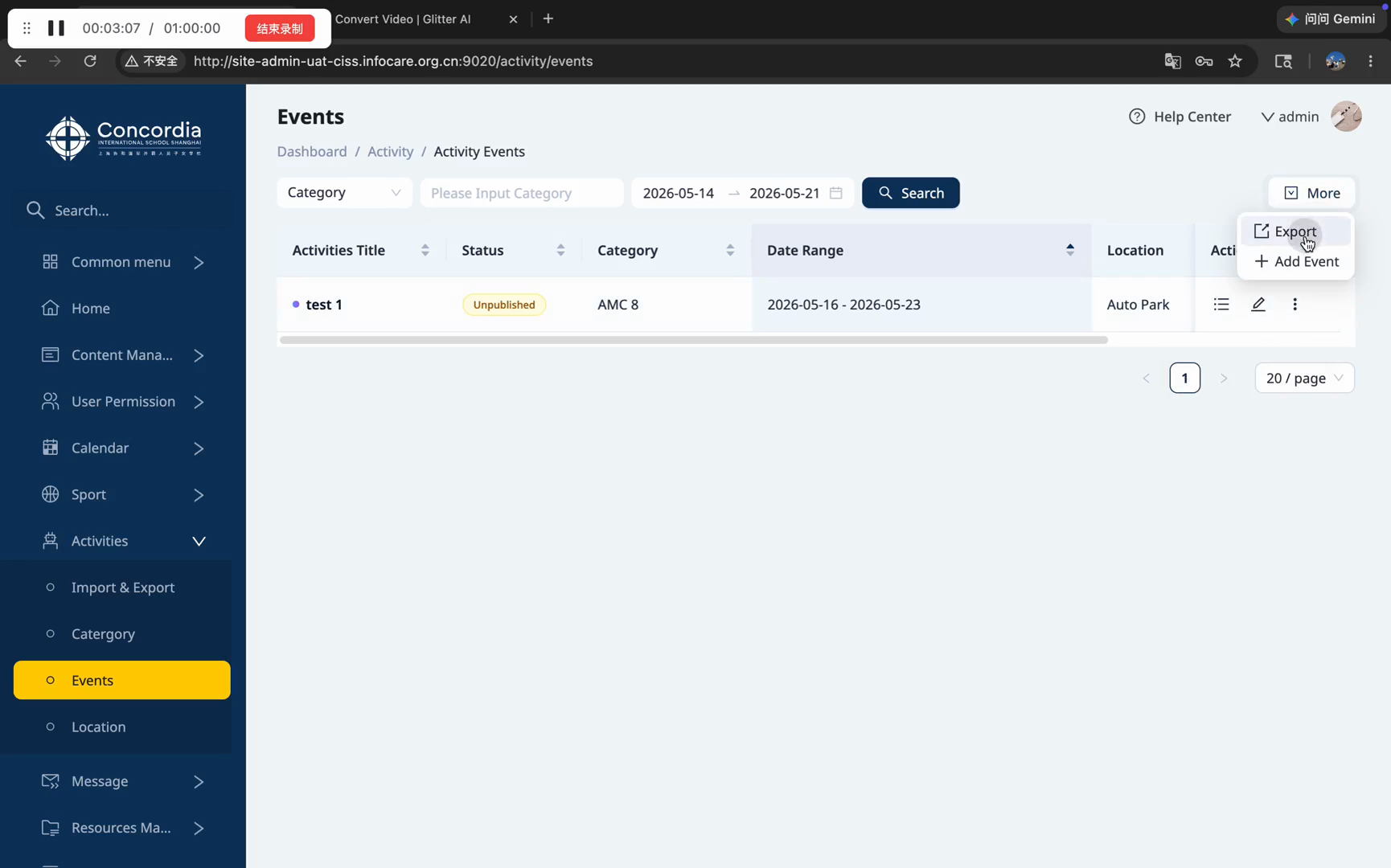 Step #22: Click the More button in the top right corner and select Export.