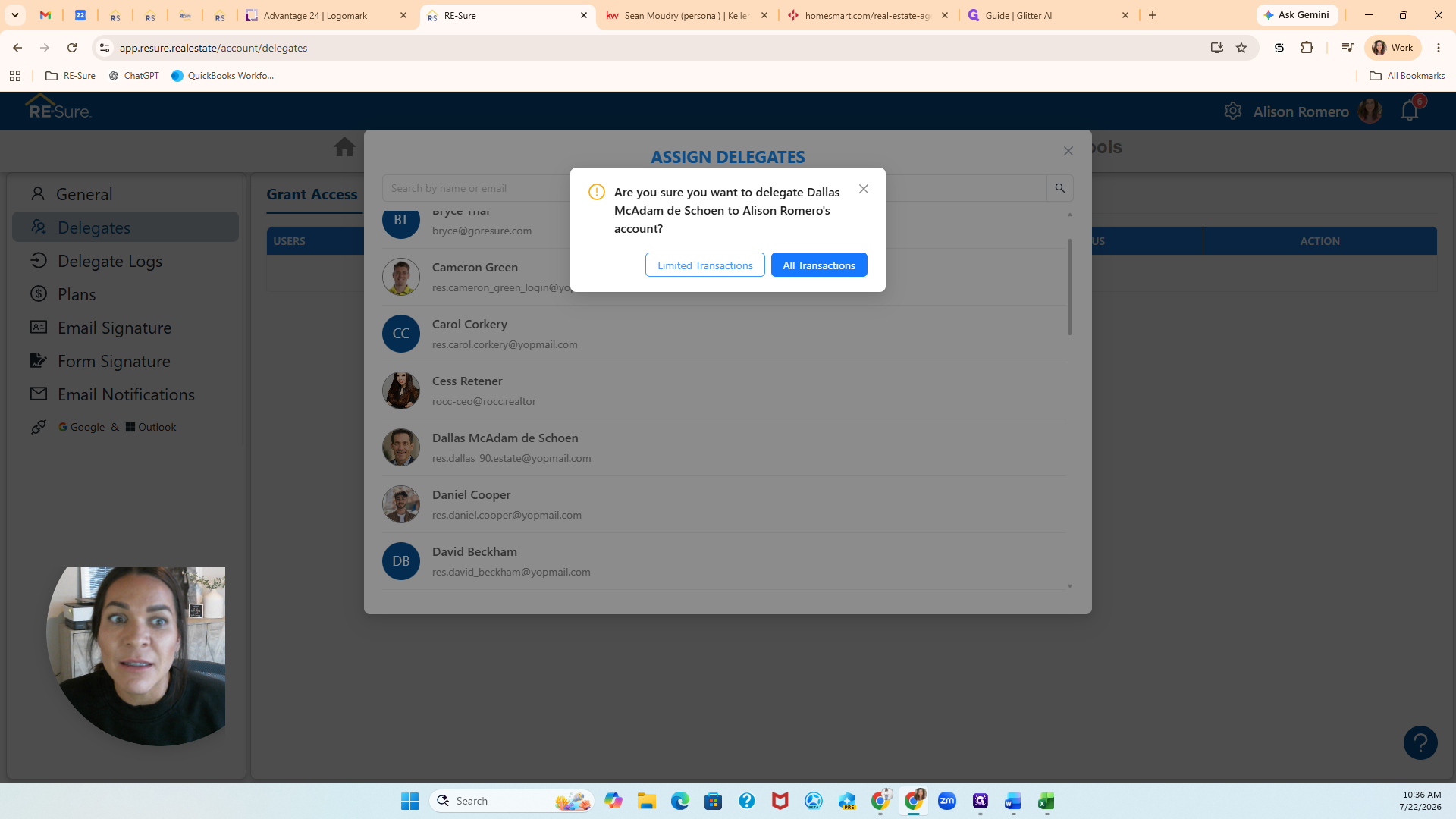 Step #6: Click Limited Transactions.