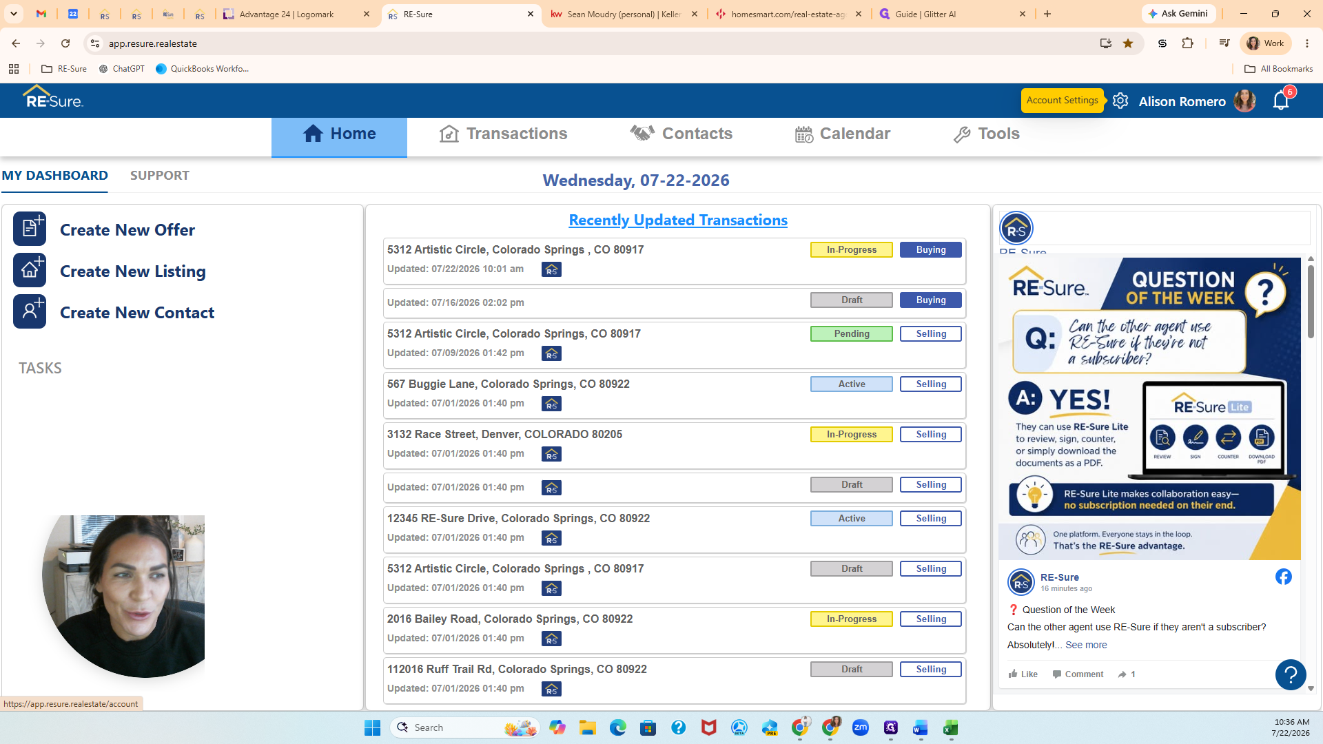 Step #1: Click the gear icon in the upper right-hand corner to access your profile.