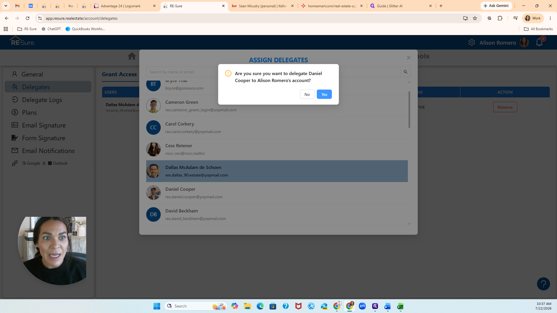 Step #13: Click Yes to confirm the assignment.