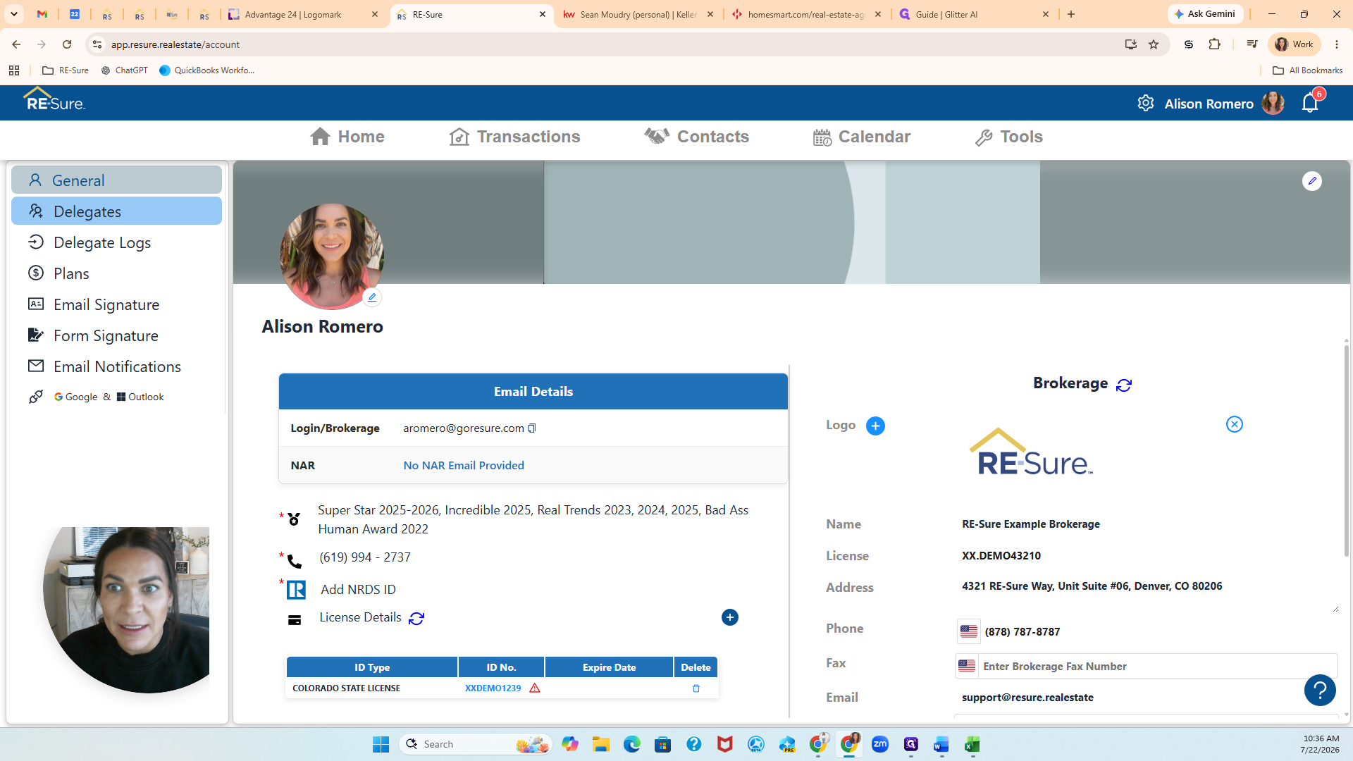 Step #2: Click Delegates in the left-hand navigation menu.