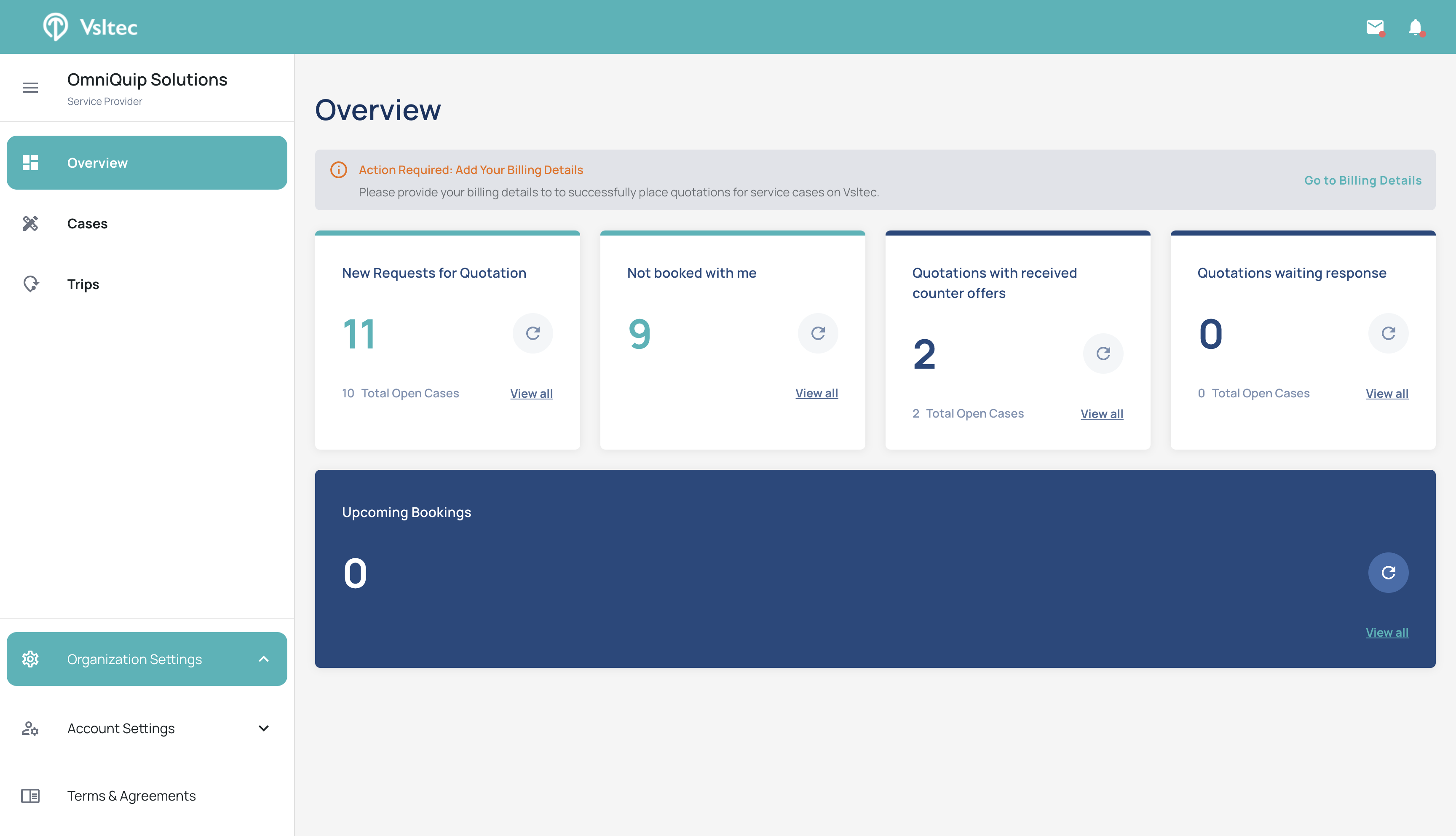 Step #1: Click on "Organization Settings"