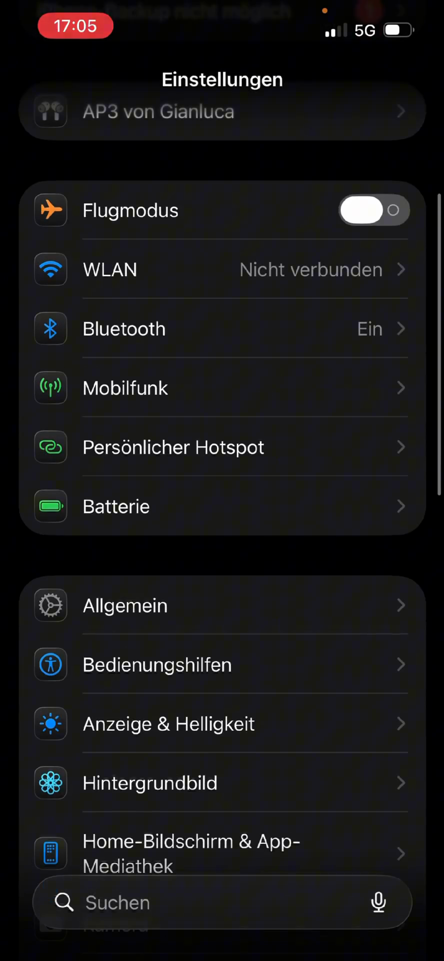 Step #2: Tippe auf Allgemein.