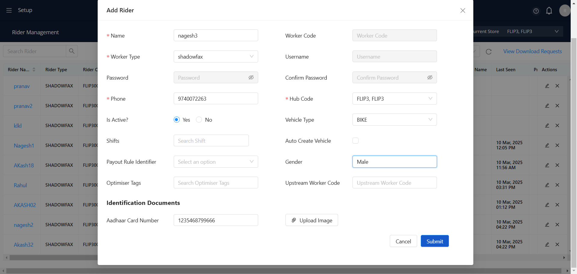 Step #19: To proceed, kindly input the upstream worker code for the rider within the upstream codebase, and subsequently click on the data to submit .