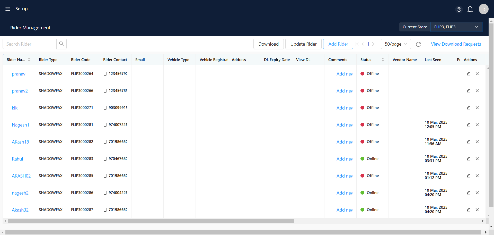 Step #9: To add the new rider, please select the option Add Rider.