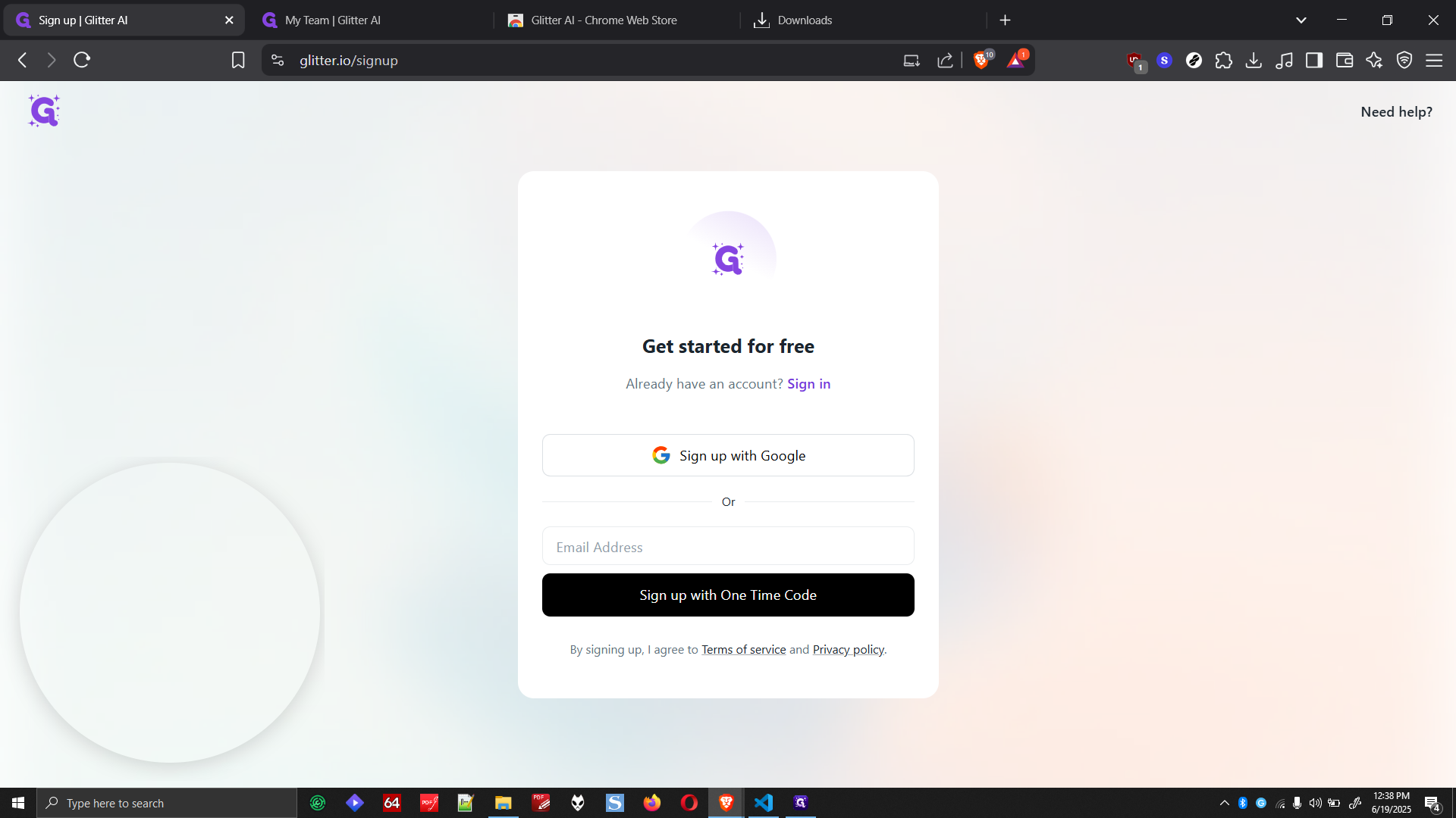 Step #1: Double-click on "Sign up with Google"