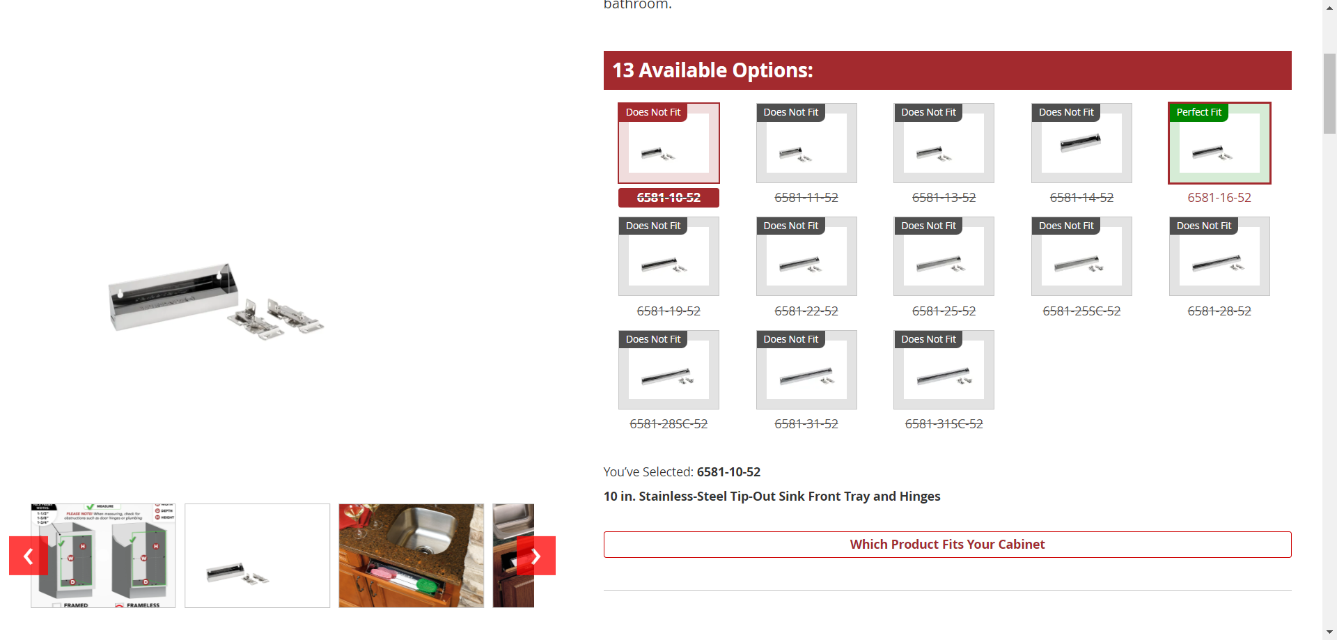 Step #12: Choose the item highlighted in green and labeled "perfect fit"