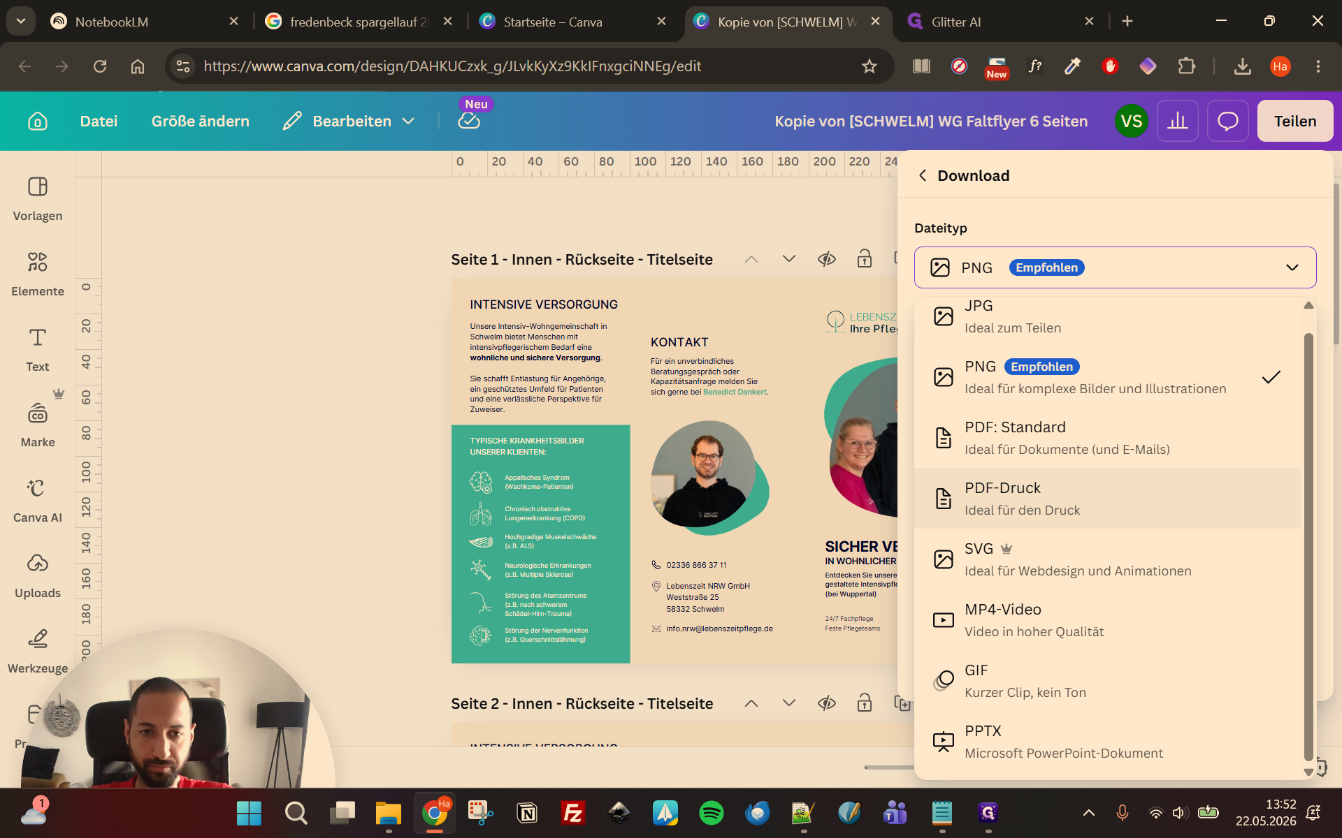 Step #4: Wählen Sie PDF - Druck aus der Liste der Formate aus.