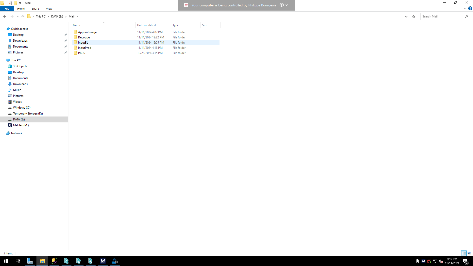 Step #1: Double-cliquez sur "InputBL"