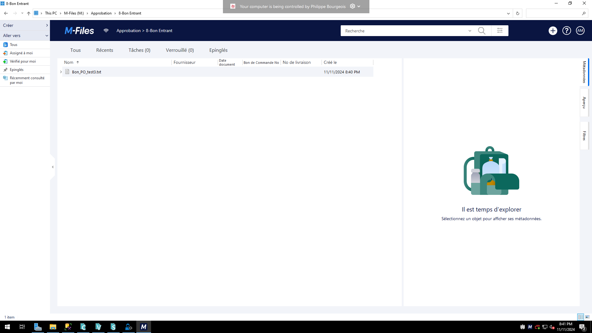 Step #6: Cliquez sur "Bon_PO_test3.txt"