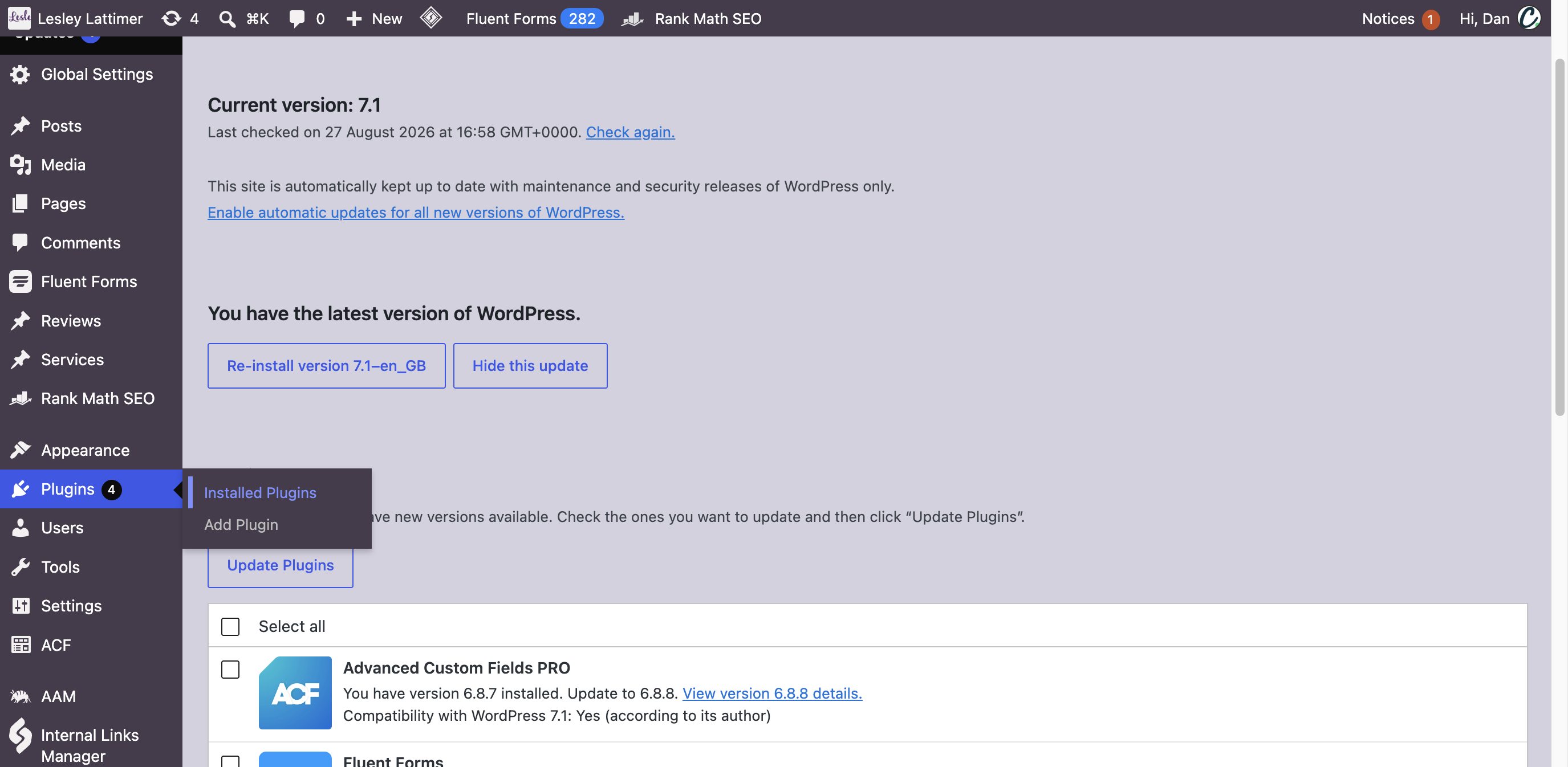Step #4: Click Installed Plugins under the Plugins menu.