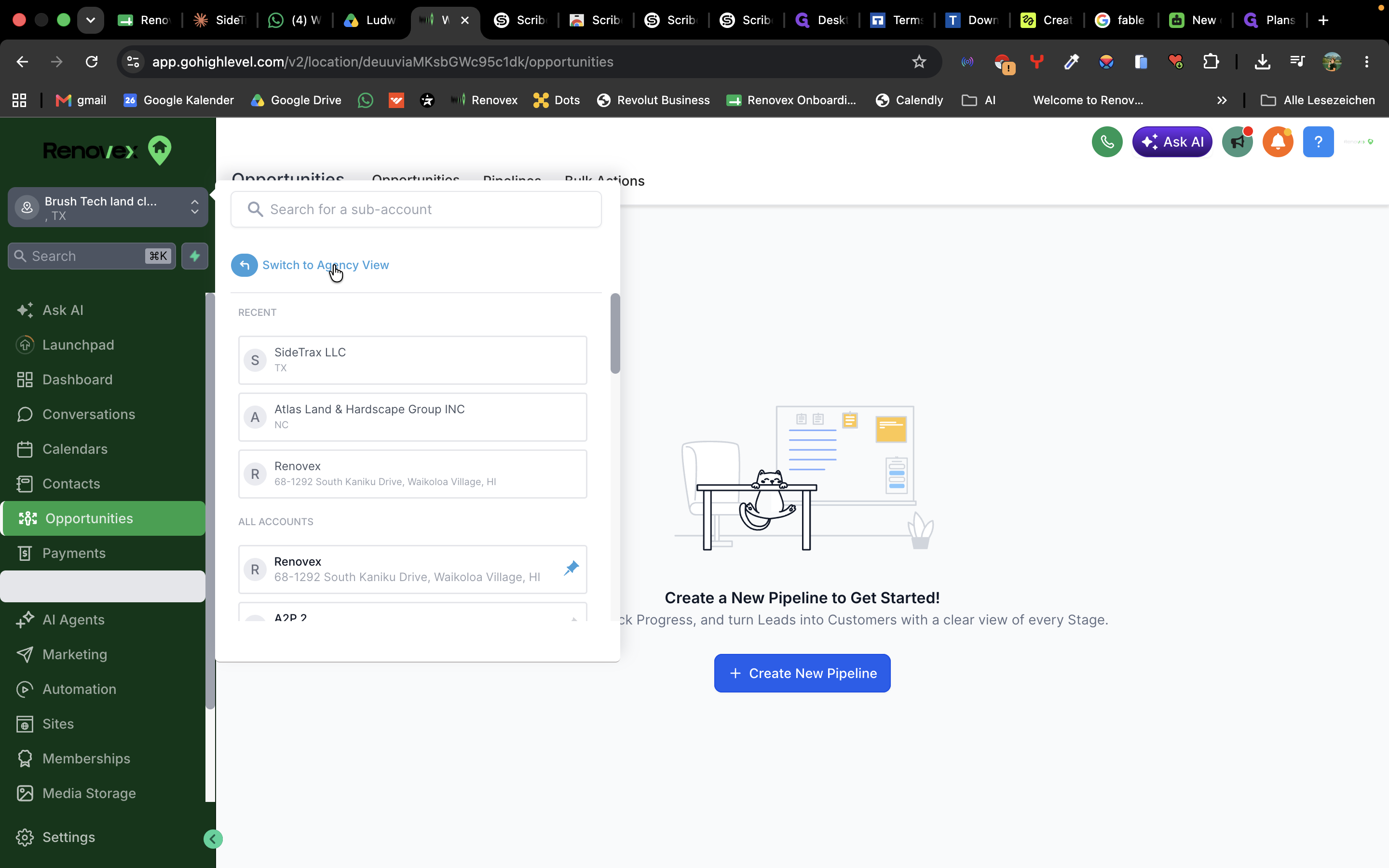 Step #6: Click Switch to Agency View from the top-left menu.