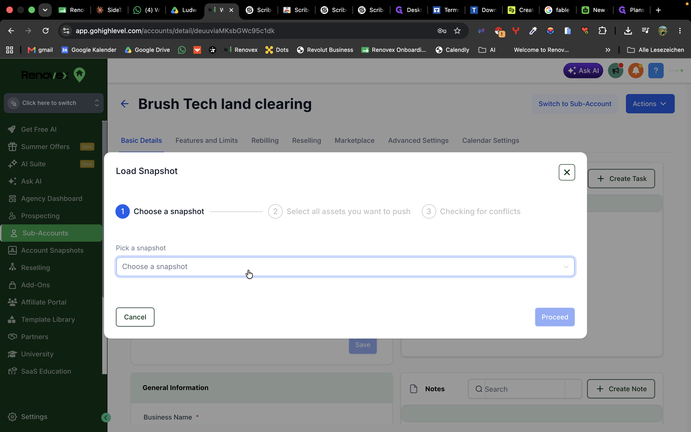 Step #9: Open the Choose a snapshot dropdown menu.