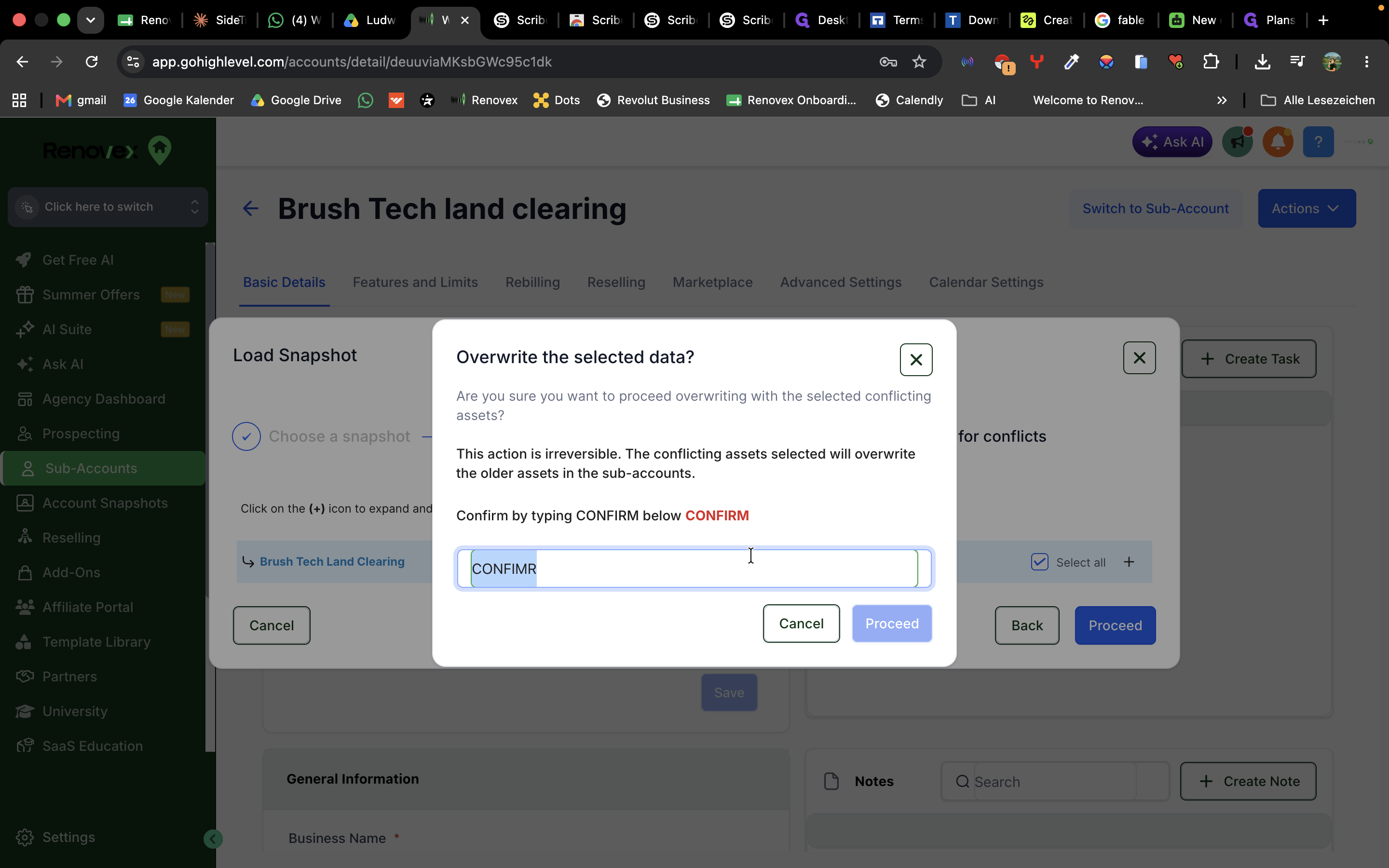 Step #13: Type CONFIRM into the confirmation field.