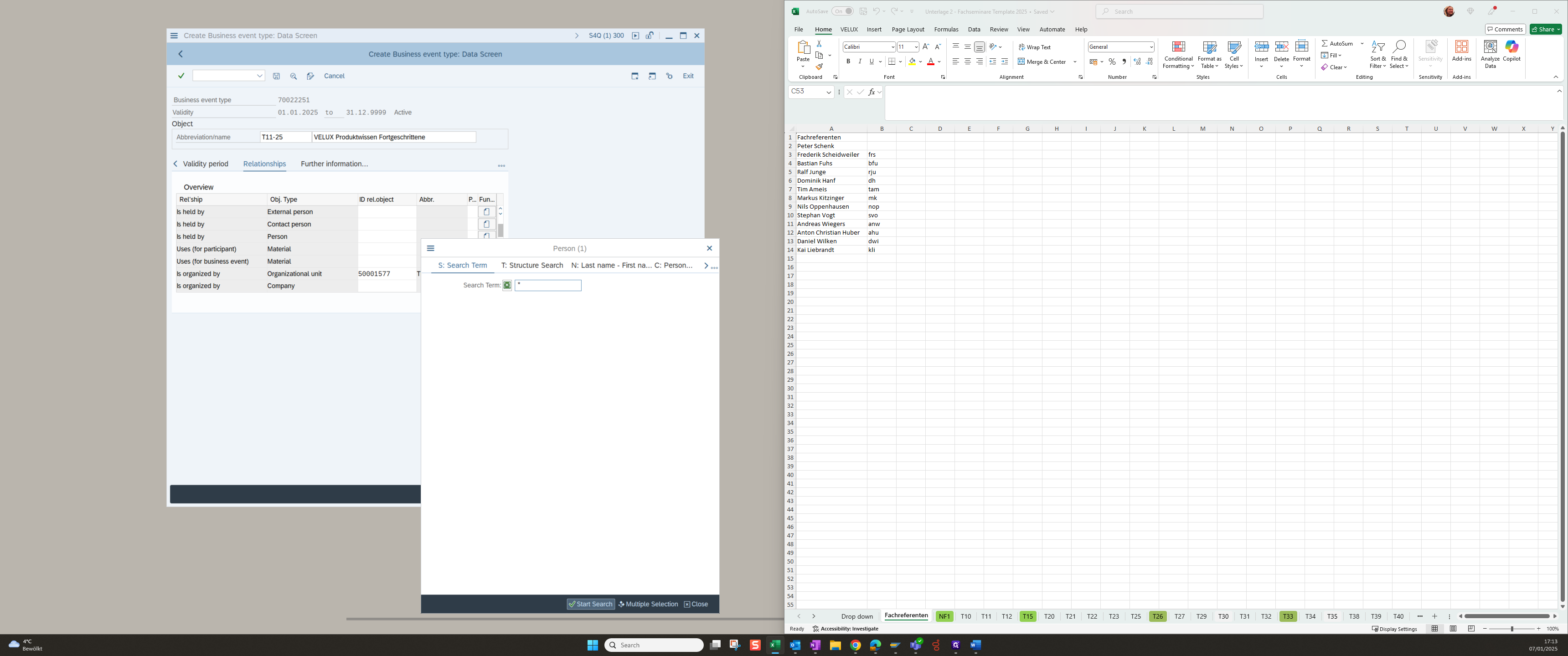 Step #30: Search the representers by name i.e. Type "Scheidw*" + press Enter