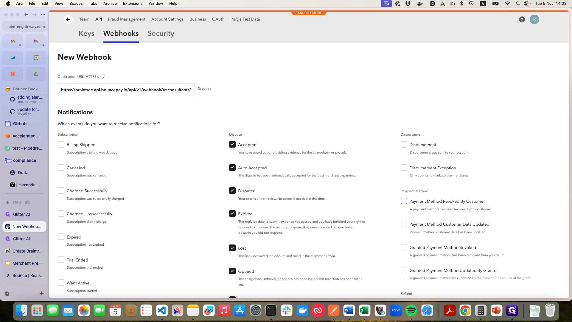 Step #9: Add all the Payment Method events