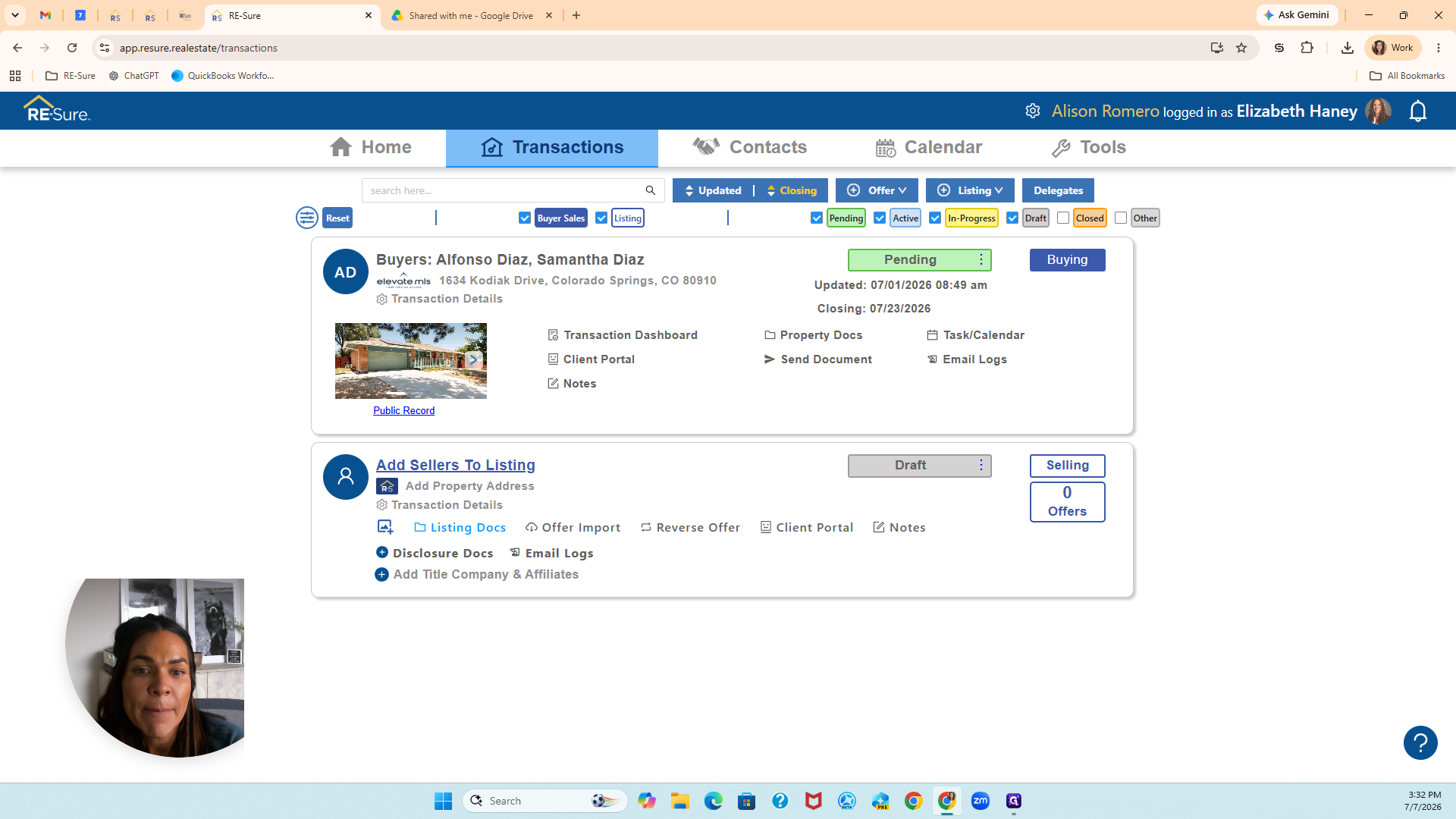 Step #5: Click Listing Docs on the transaction dashboard to manage the seller's documentation.