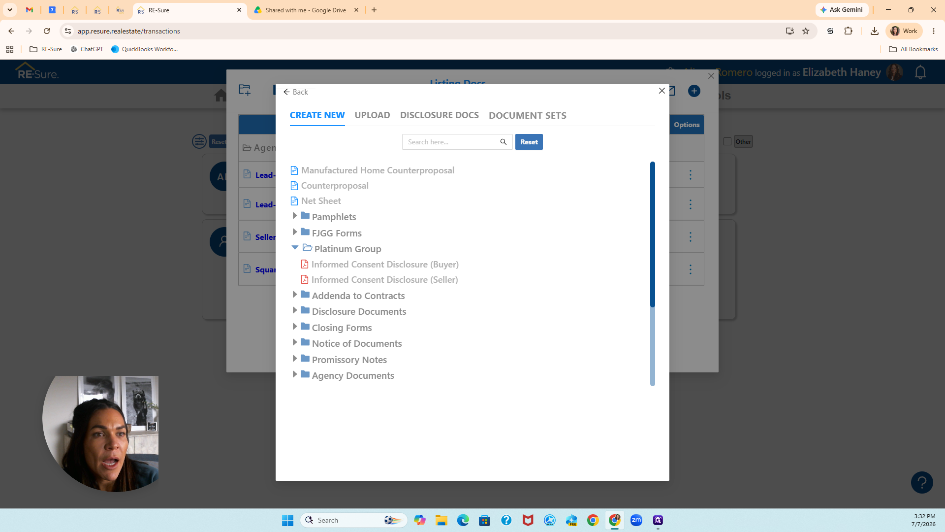 Step #8: Double-click the seller's informed consent disclosure to select it.