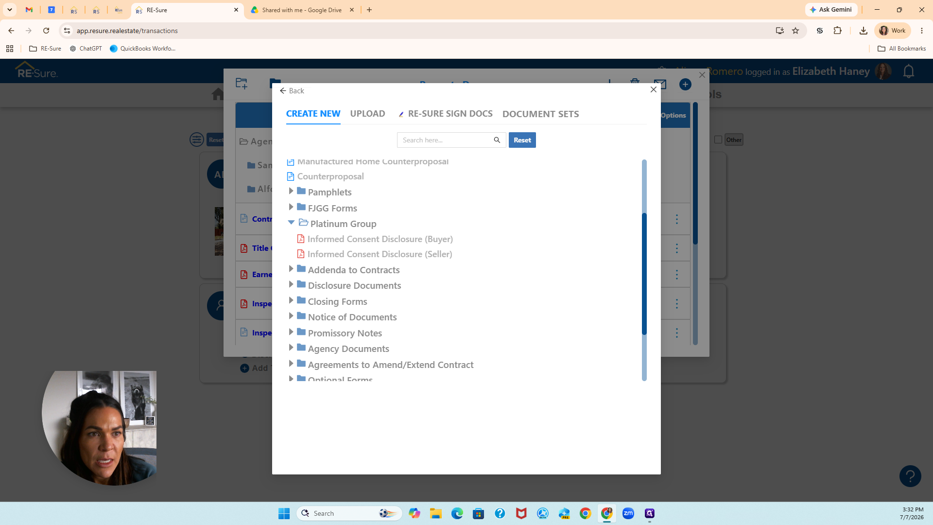 Step #4: Select the buyer's informed consent disclosure to add it to the transaction.