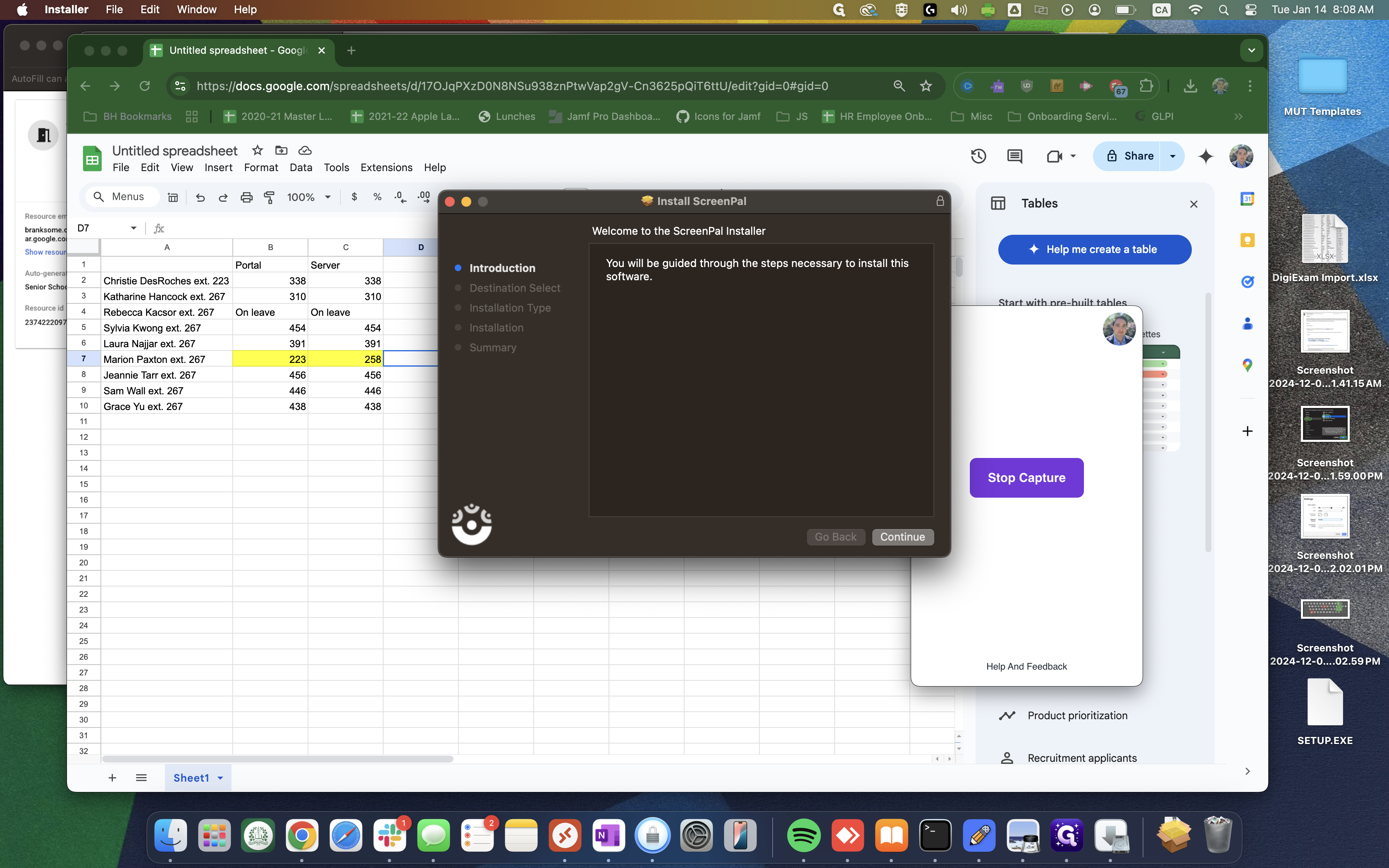Step #9: Run through the installer. Please note this will look different on Windows but the process is similar. If you are prompted to enter an administrator username and password, please stop by IT.