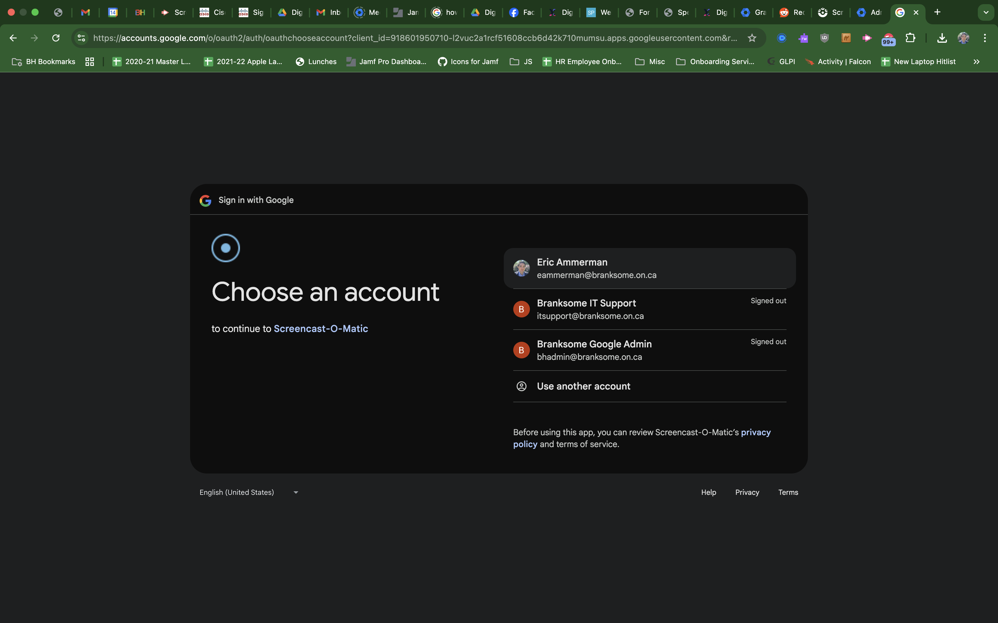 Step #4: Click on your Branksome account