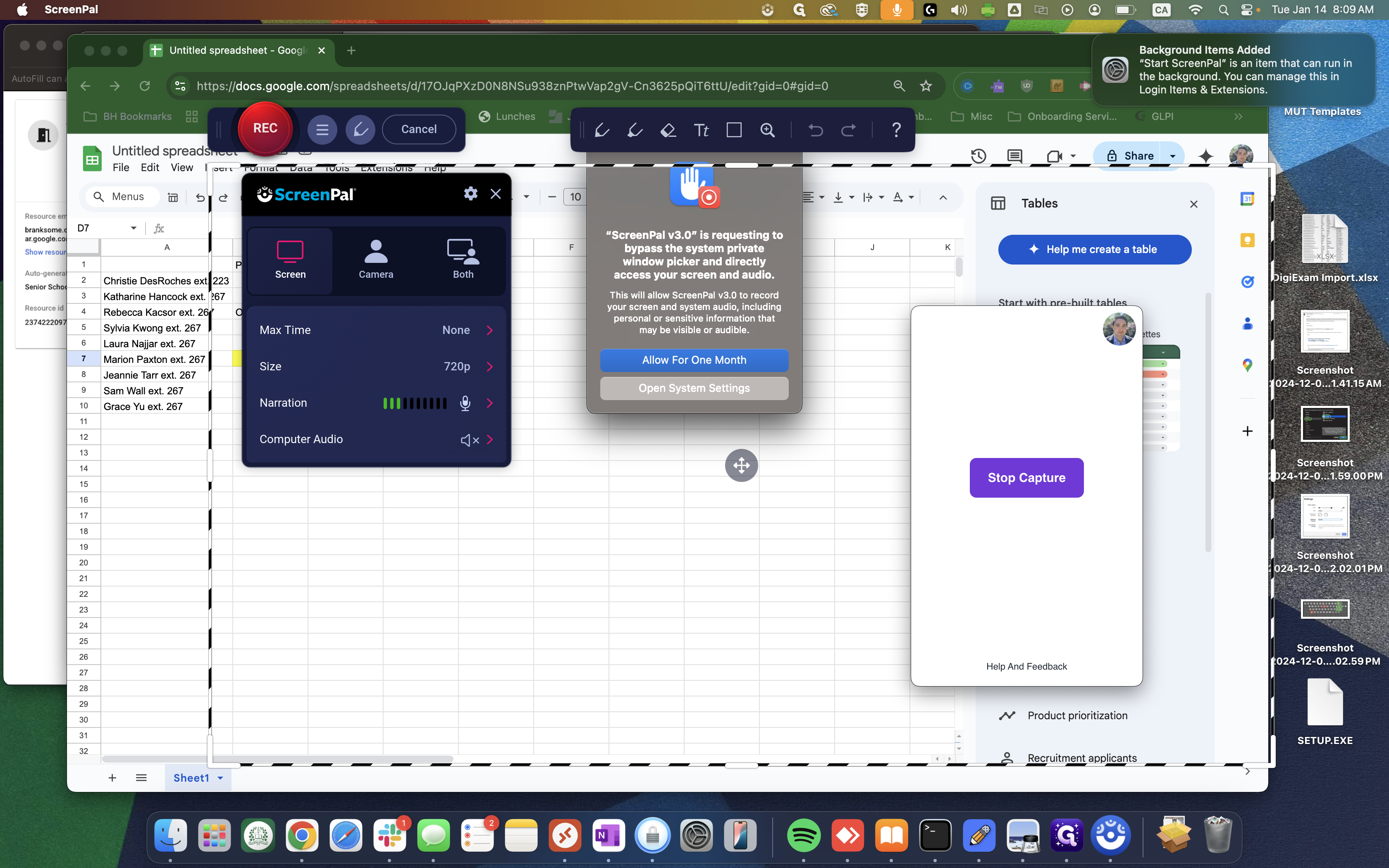 Step #11: You can make the recording window smaller or larger by dragging the corner. You can move the window by dragging anywhere inside the window.