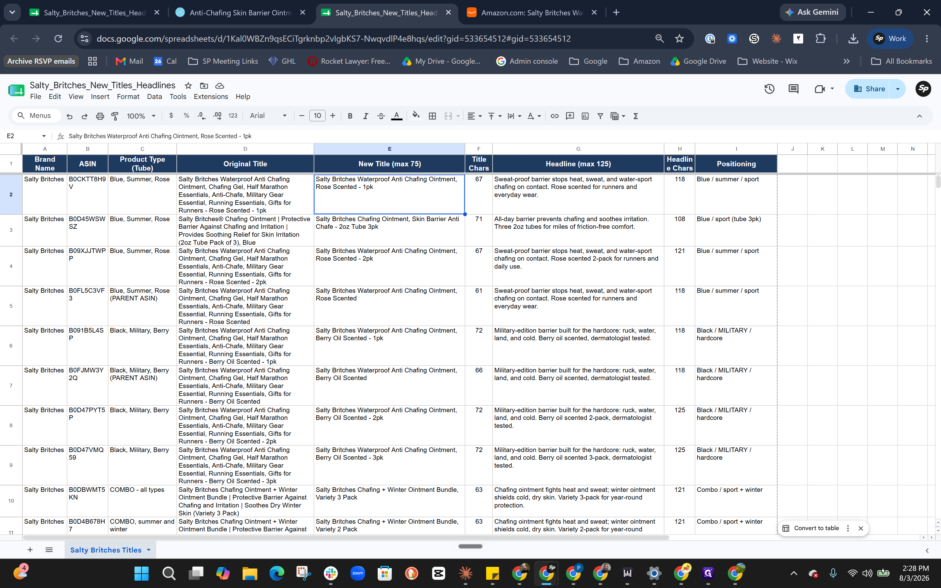 Step #7: Click into the generated product titles to verify they match the exact product variation.