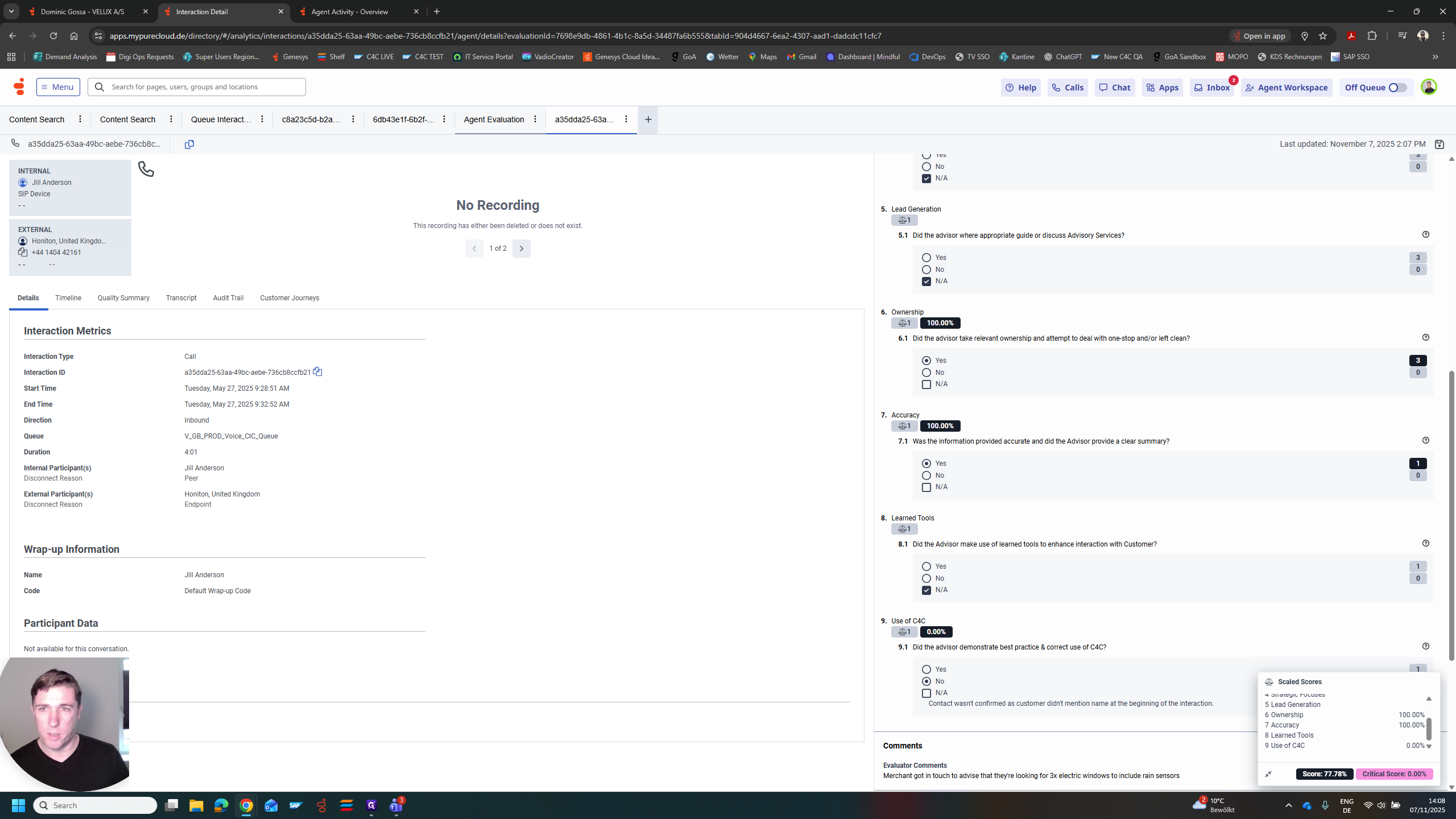 Step #8: Click on "Agent Evaluation"