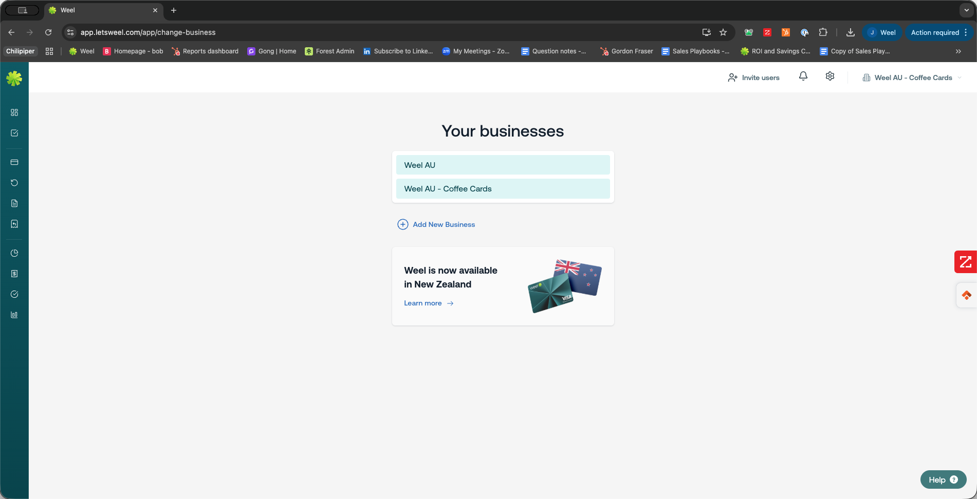 Step #4: Click Add New Business to create and configure a new company profile