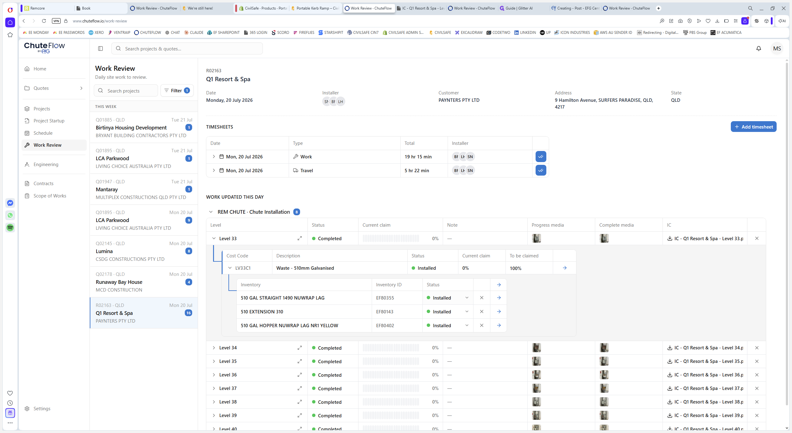 Step #11: Click the approval checkmark next to the inventory items to confirm them.