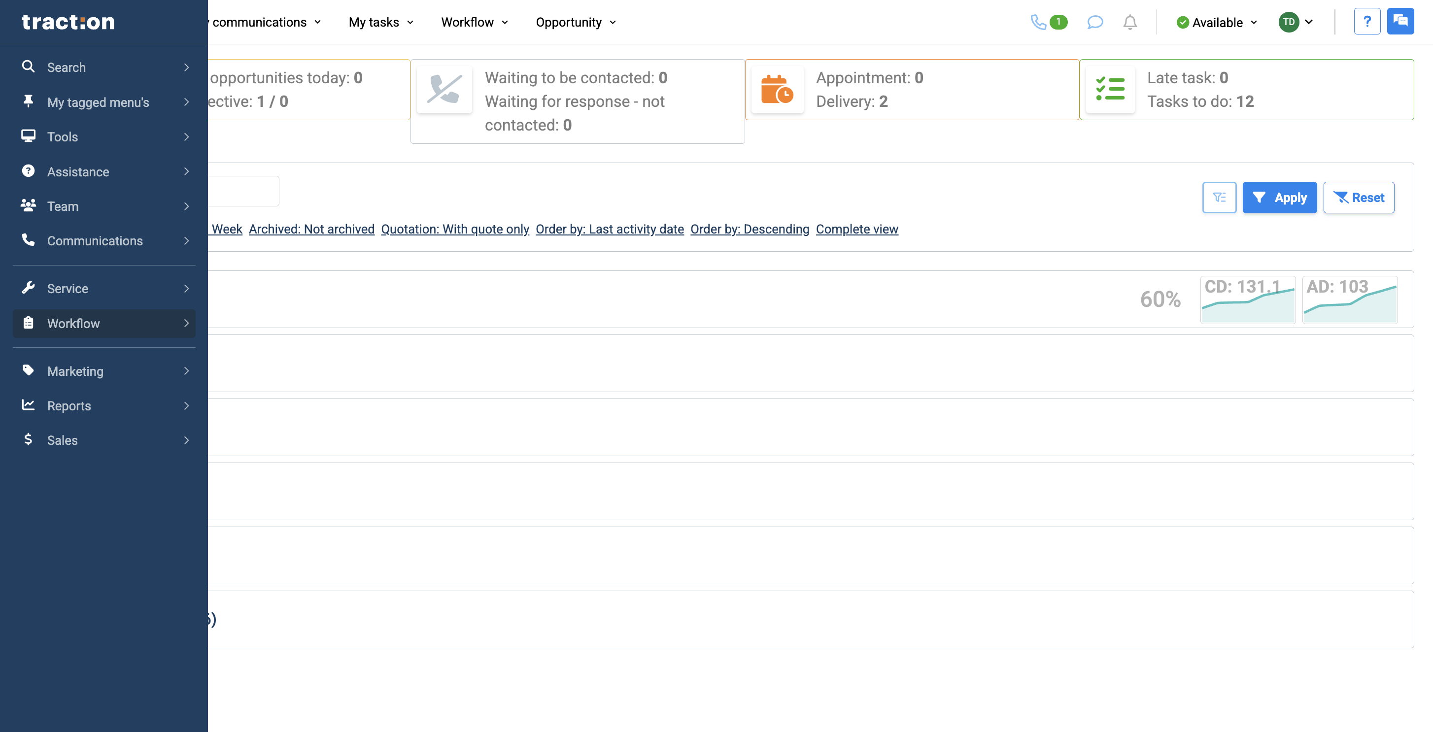 Step #1: First, click on Workflow.