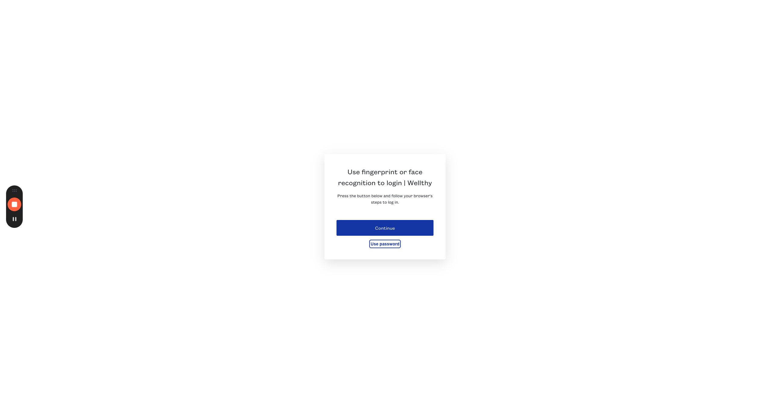 Step #4: Click "Use password"