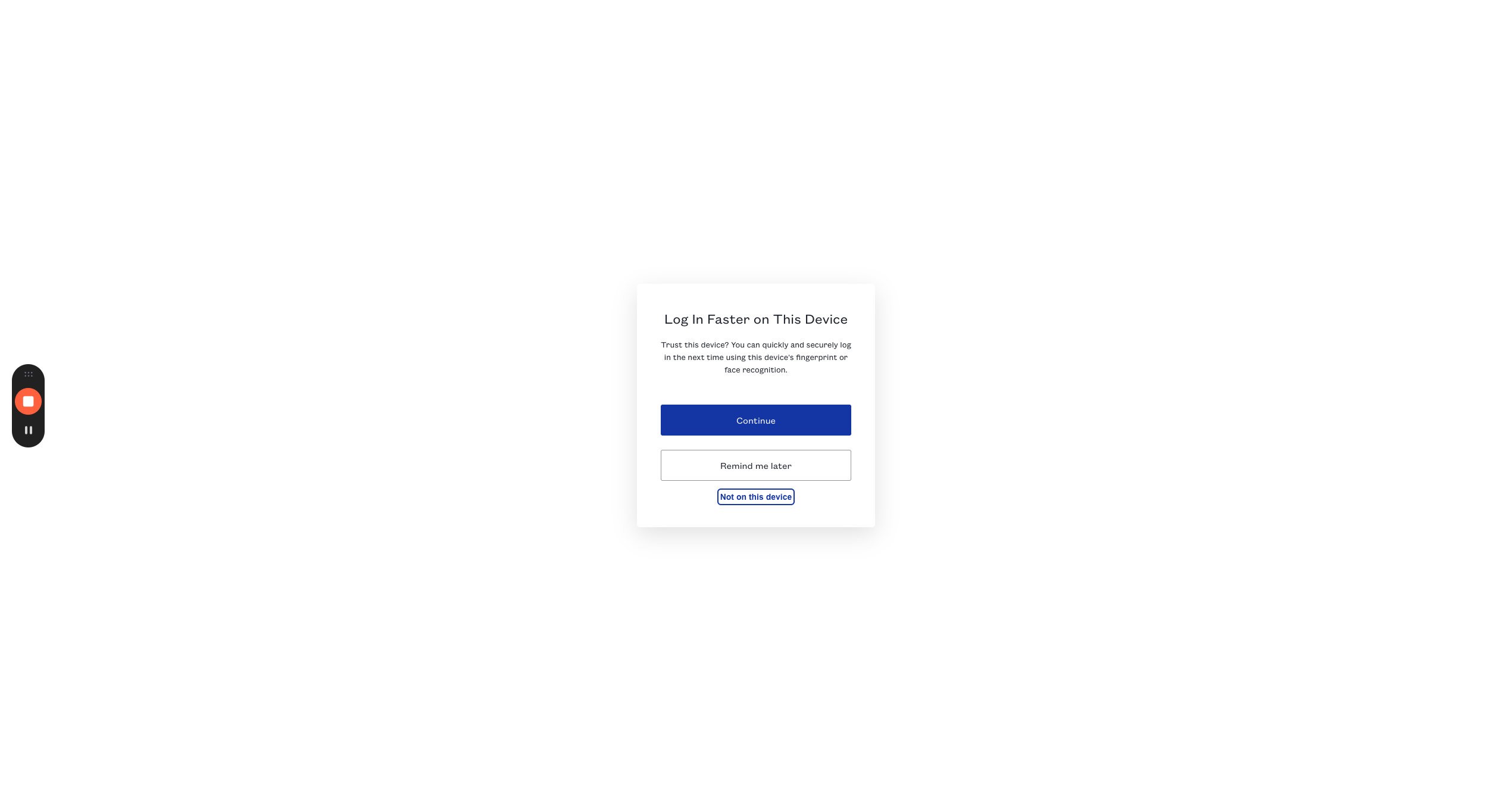 Step #24: Click "Not on this device"