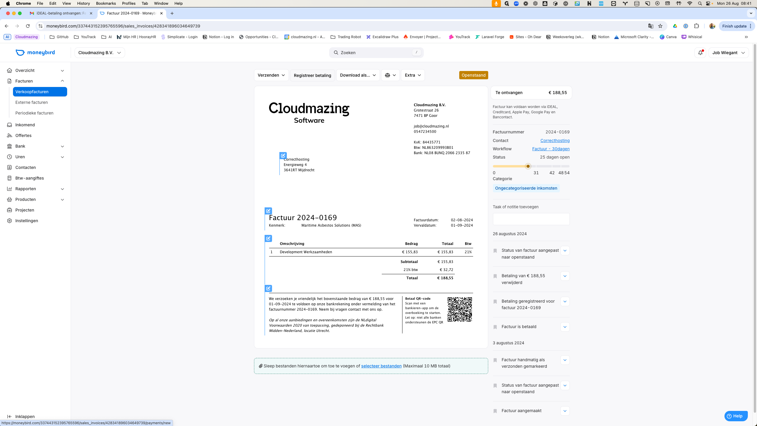 Step #8: Klik op "Registreer betaling"