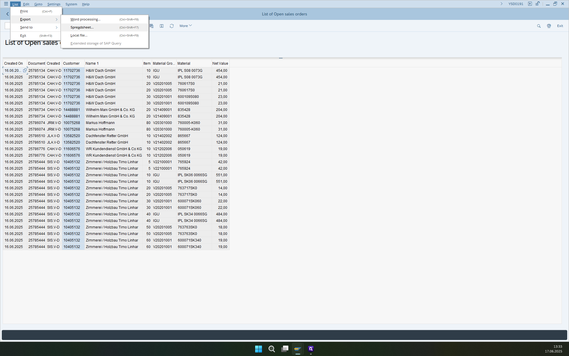 Step #8: Click on "Spreadsheet"