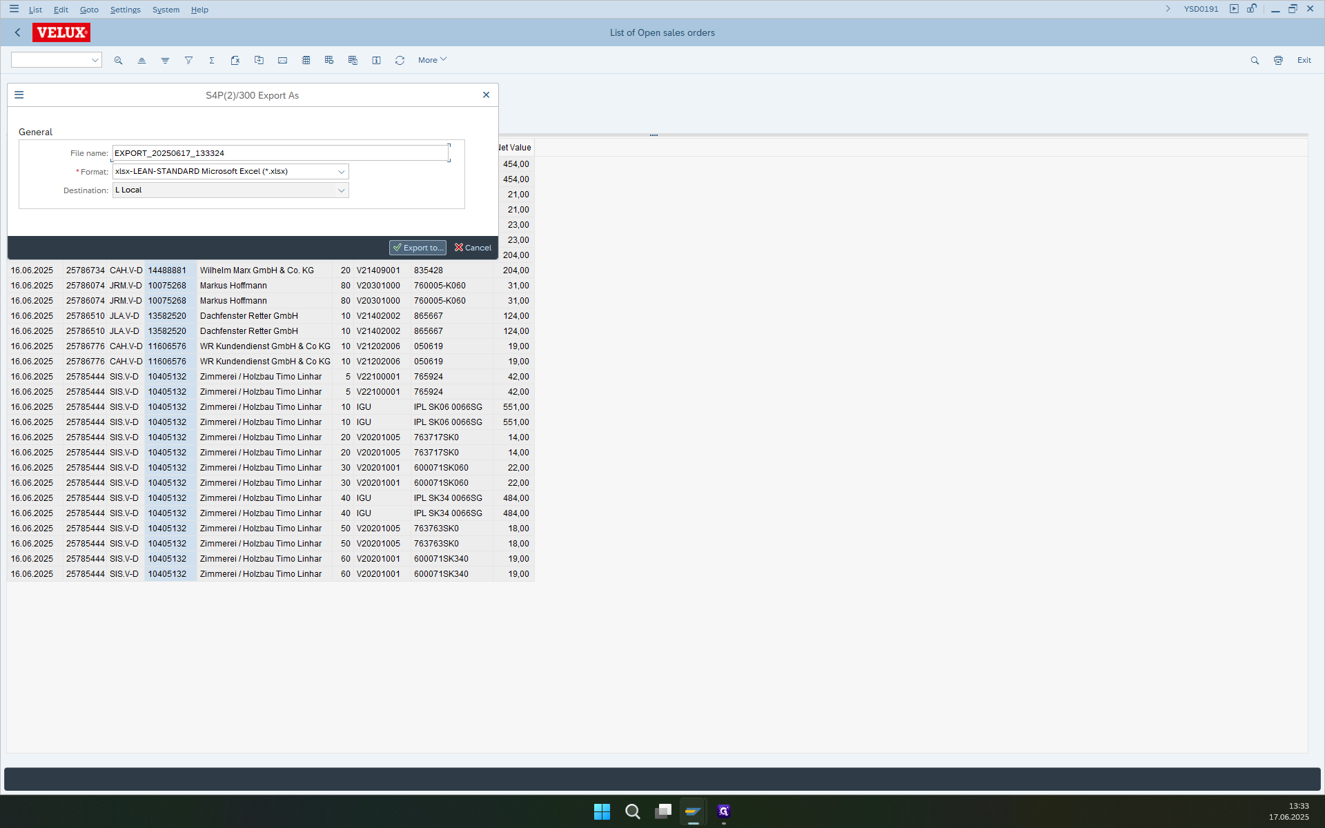 Step #9: Click on "Export to"