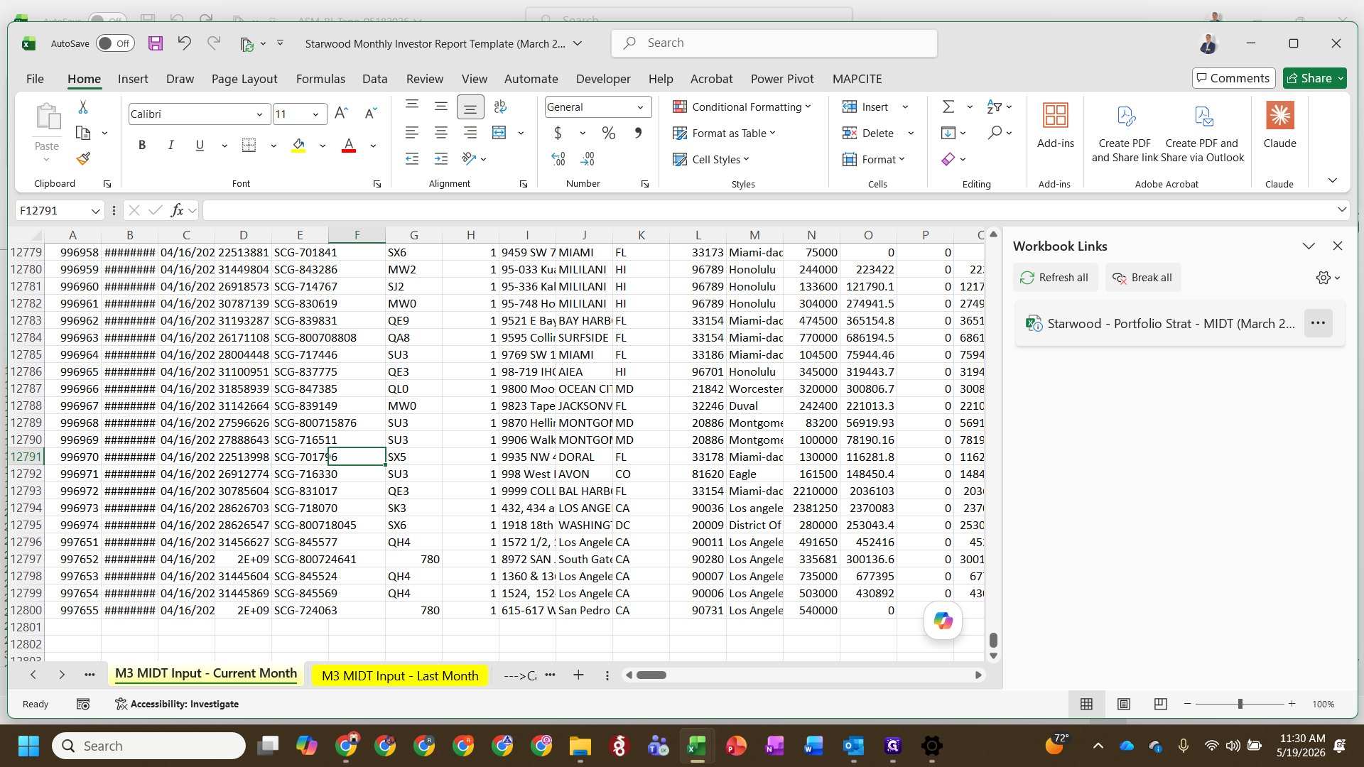 Step #9: Open the Workbook Links side panel to manage external connections.