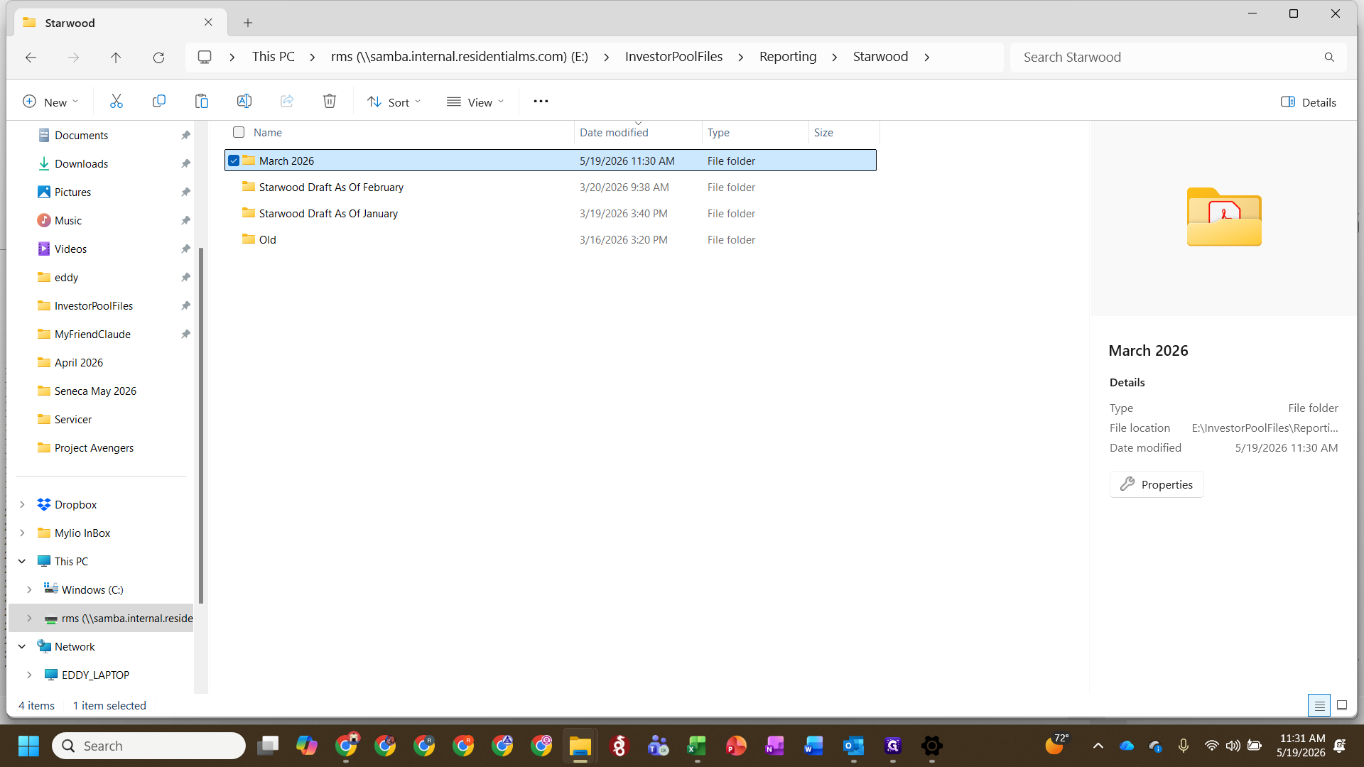 Step #3: Right-click in the empty space of the folder pane.
