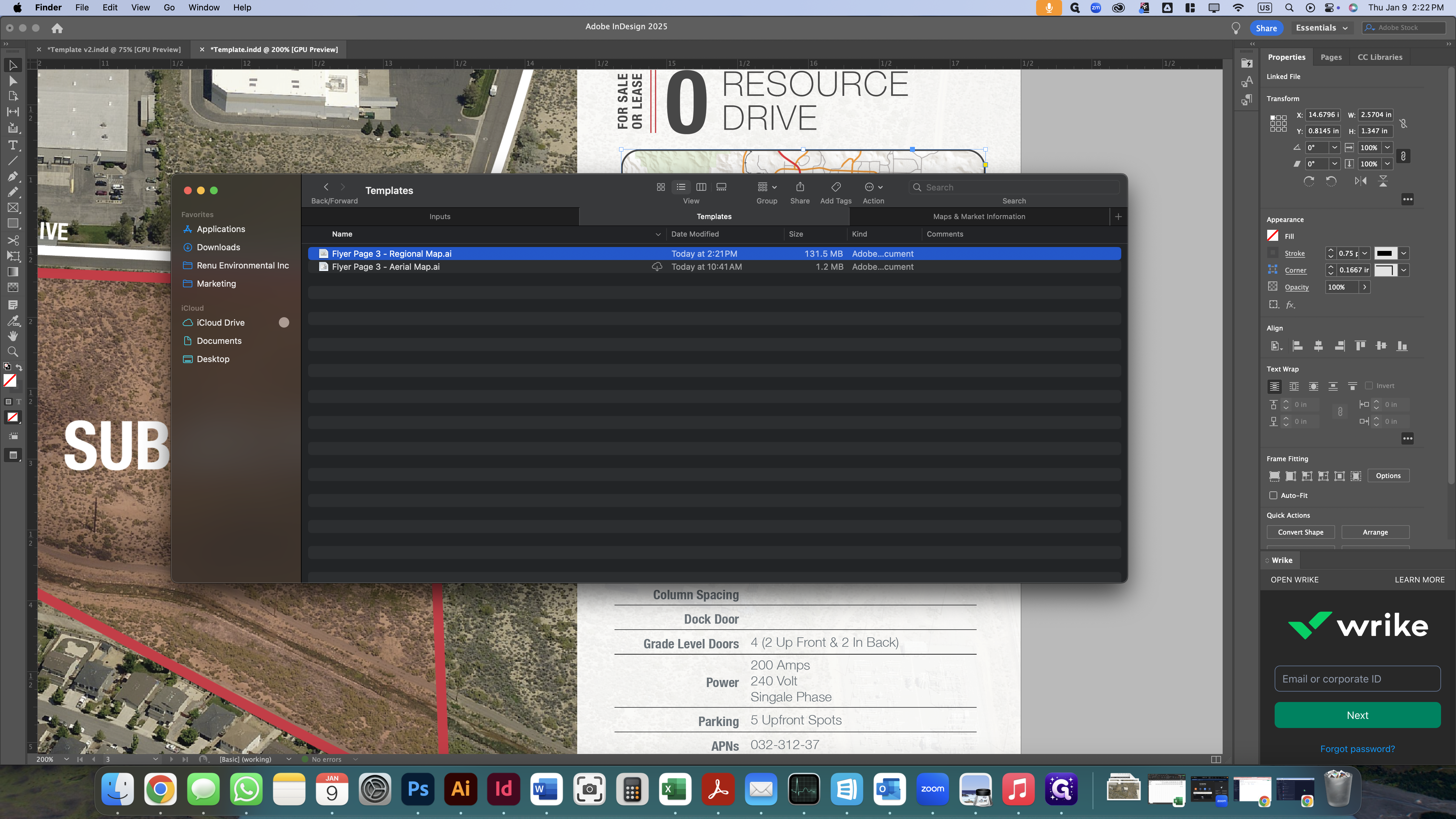 Step #2: Copy "Flyer Page 3 - Regional Map.ai" and paste it into the subject property folder