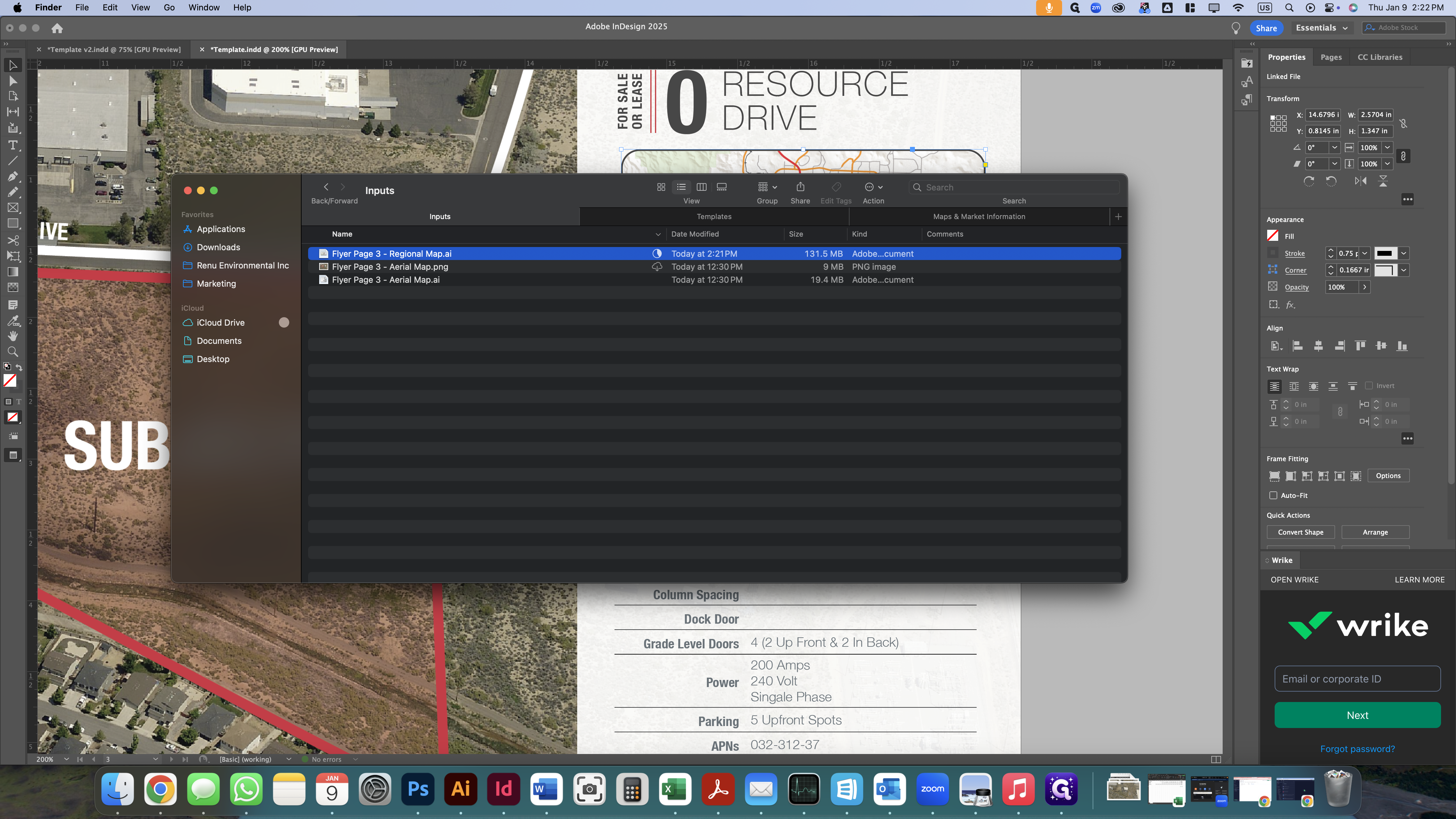 Step #3: Double-click on "Flyer Page 3 - Regional Map.ai"