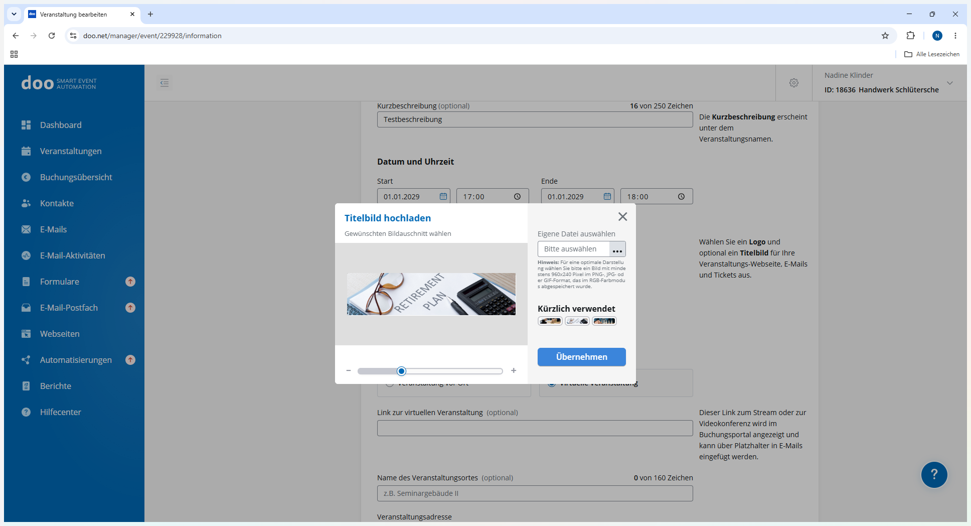 Step #7: Klicke auf Übernehmen, um das Bild zu speichern.