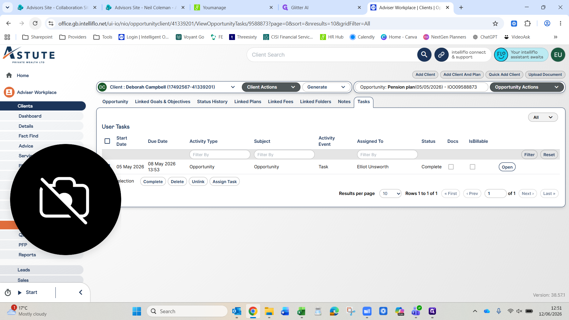 Step #25: Click Open to access and check off individual task items.