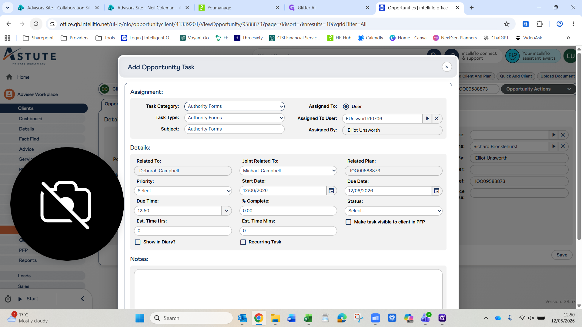 Step #22: Open the Task Category dropdown menu.