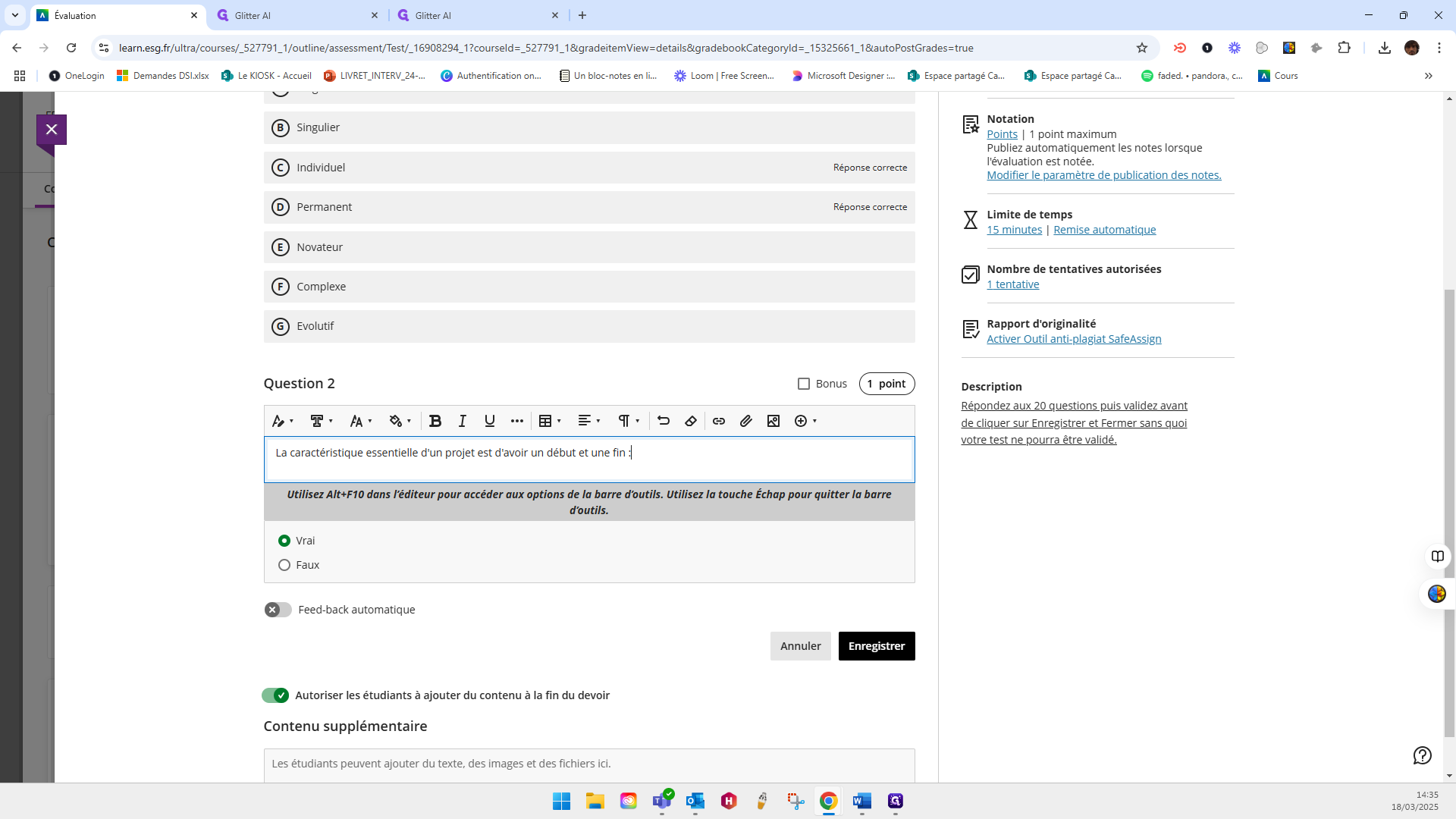 Step #46: Click on "Enregistrer"
