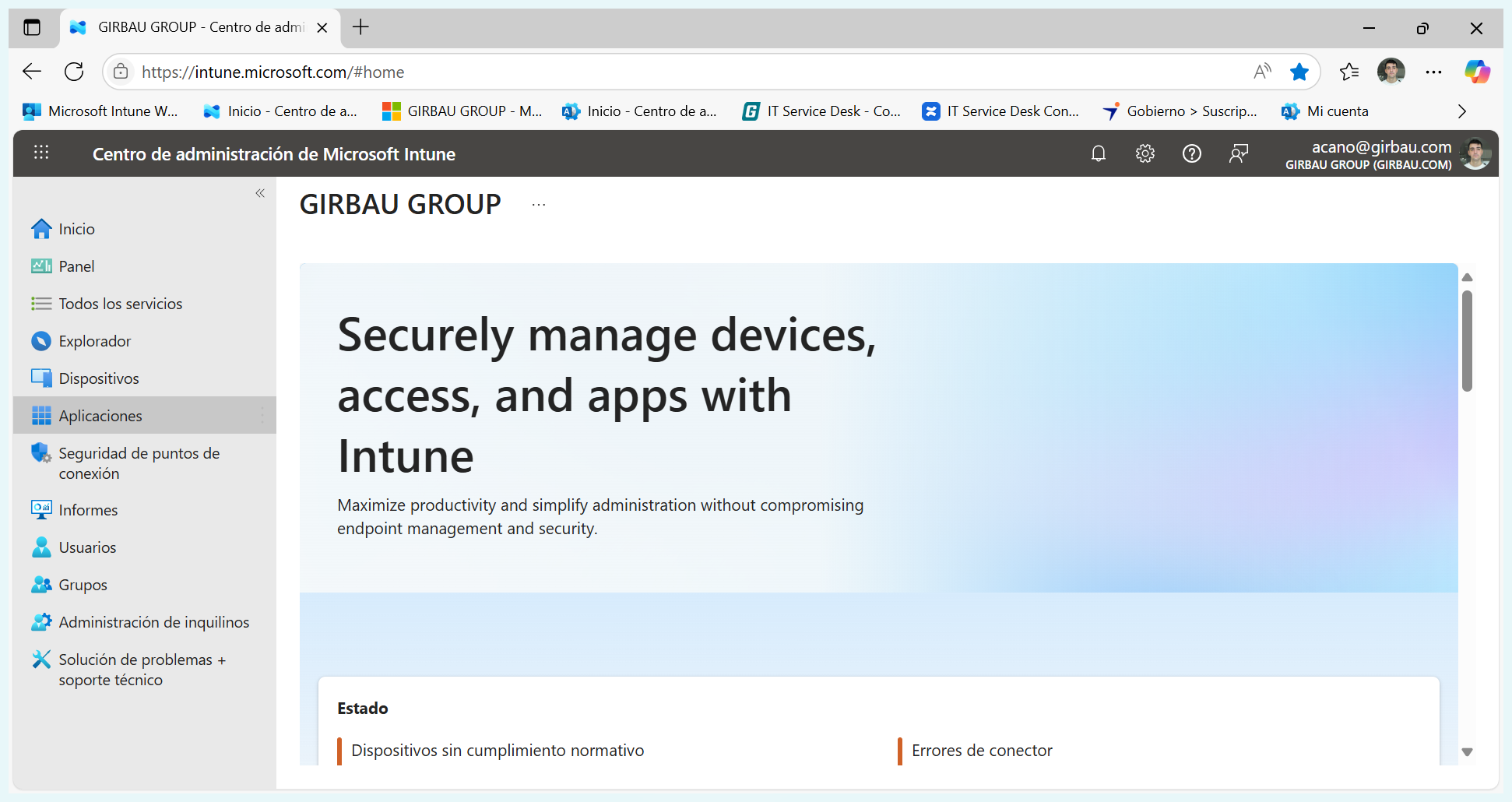 Step #1: Feu clic a "Aplicaciones"