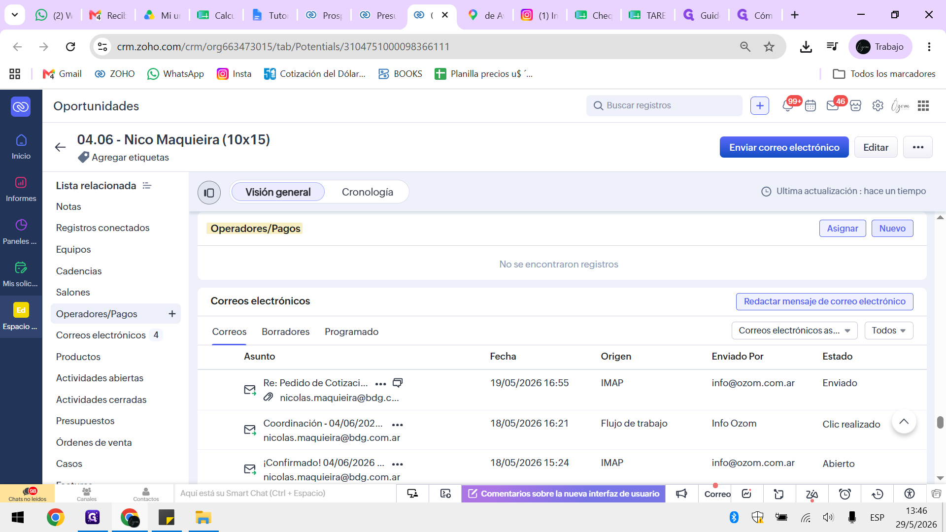 Step #2: Haz clic en el botón Nuevo para registrar un operador.