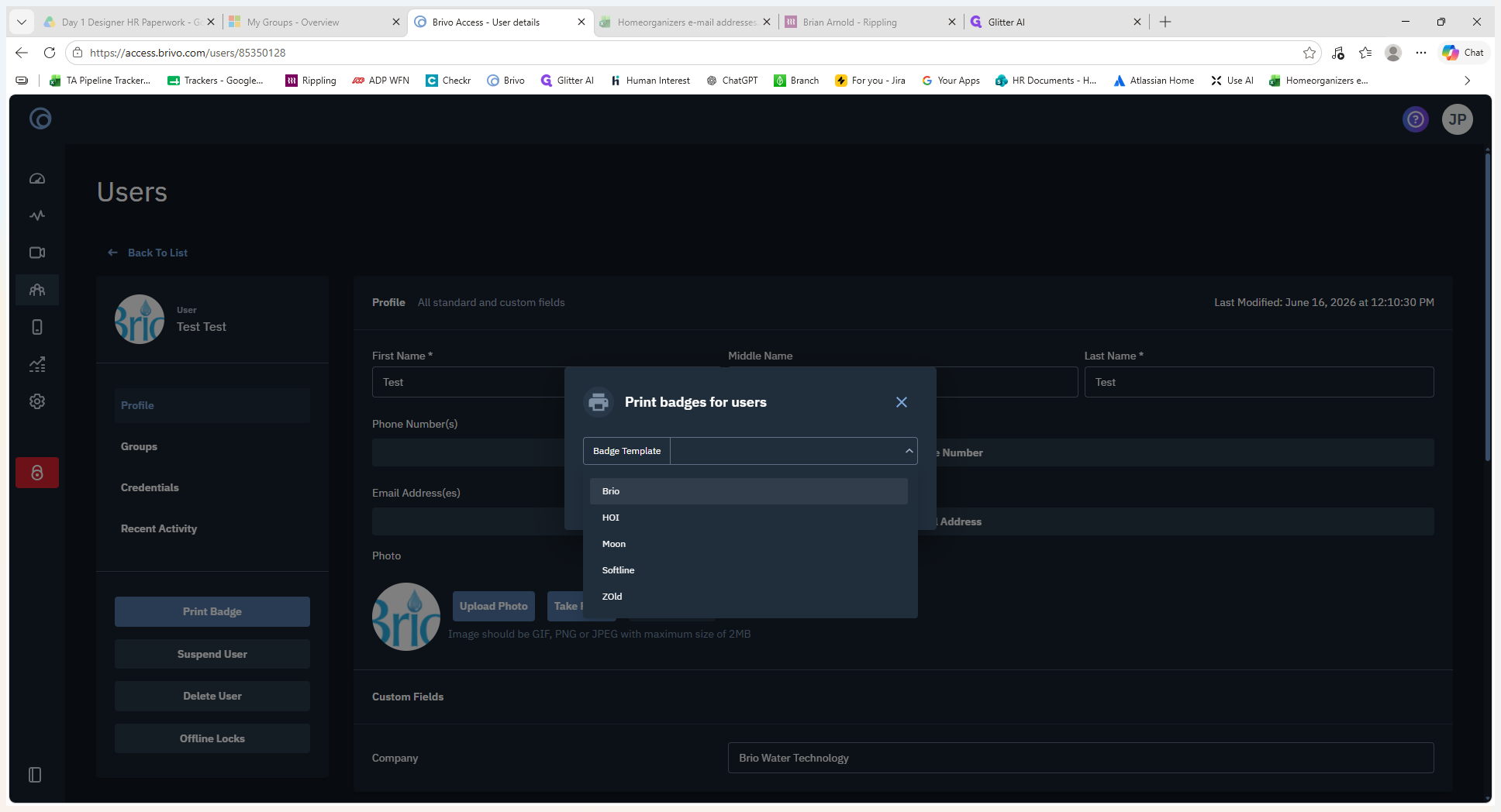 Step #16: Select your desired badge design (e.g., Brio, HOI, or Moon) from the list of available templates.