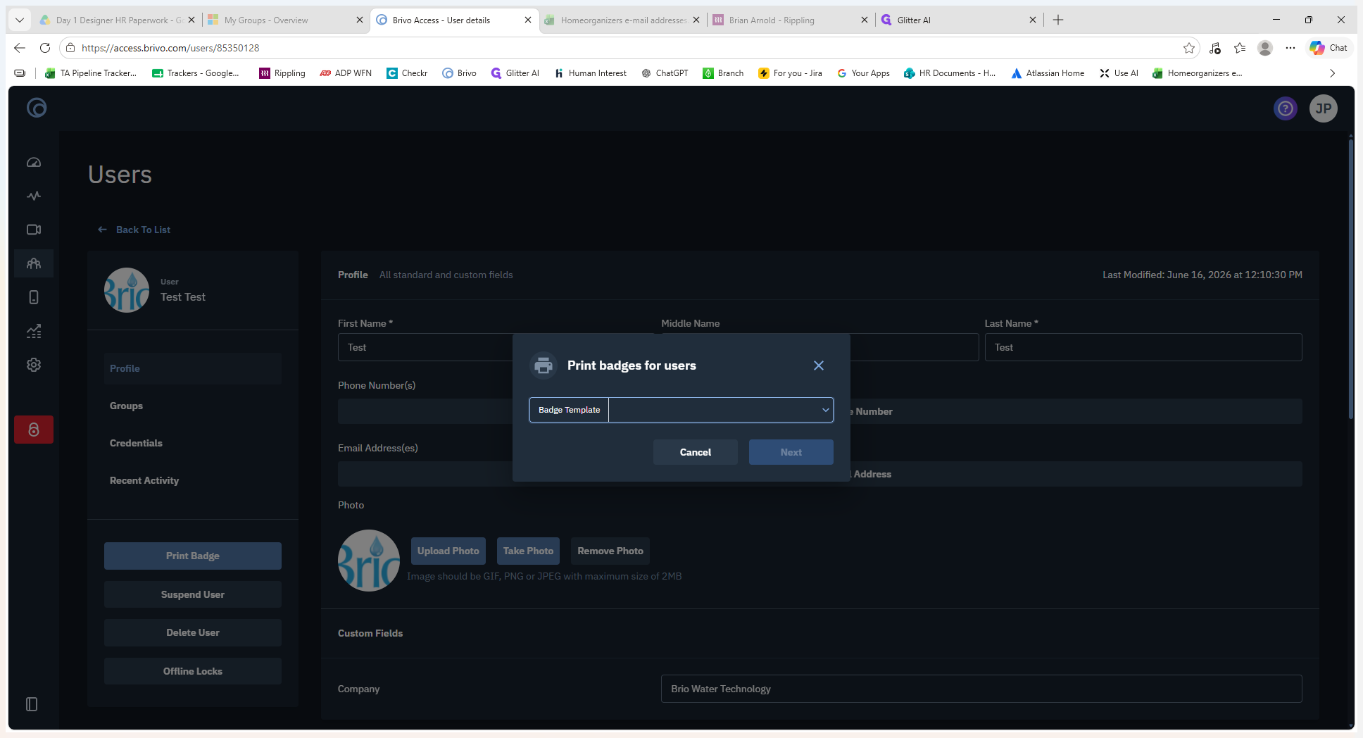 Step #15: Click the Badge Template dropdown menu.